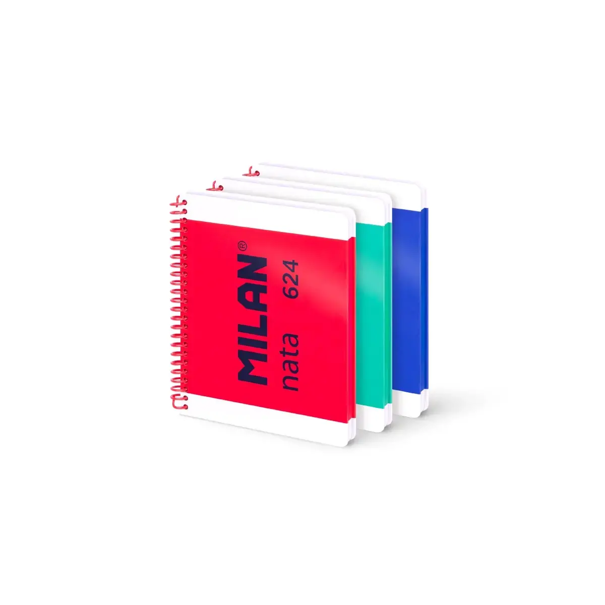 3'lü A5 Telli Defter sert kapaklı, çizgili kağıt (7 mm), 80 yaprak 95 gr/m², MILAN nata® 624 1918 koleksiyonu