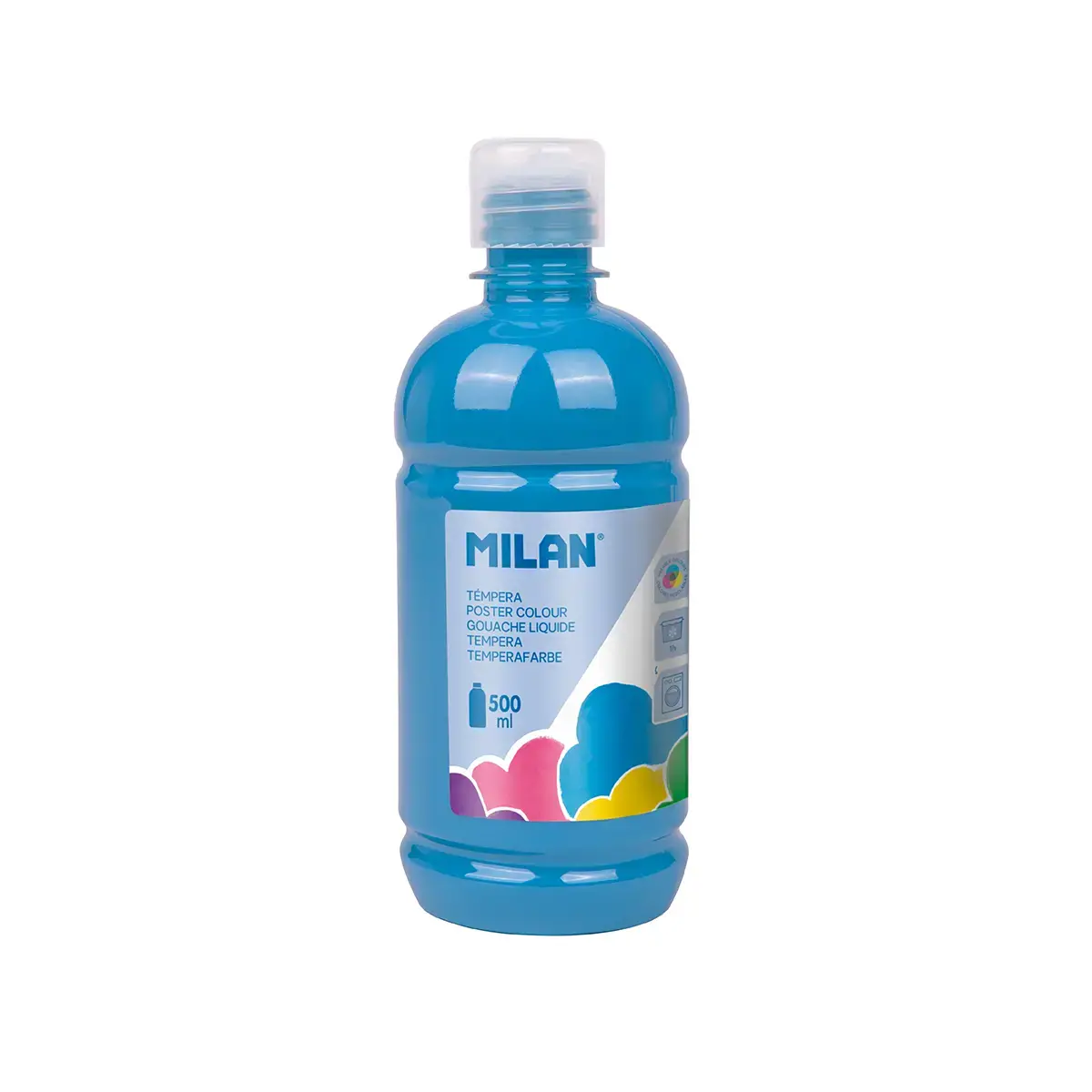 500 ml şişe cyan mavi poster boyası