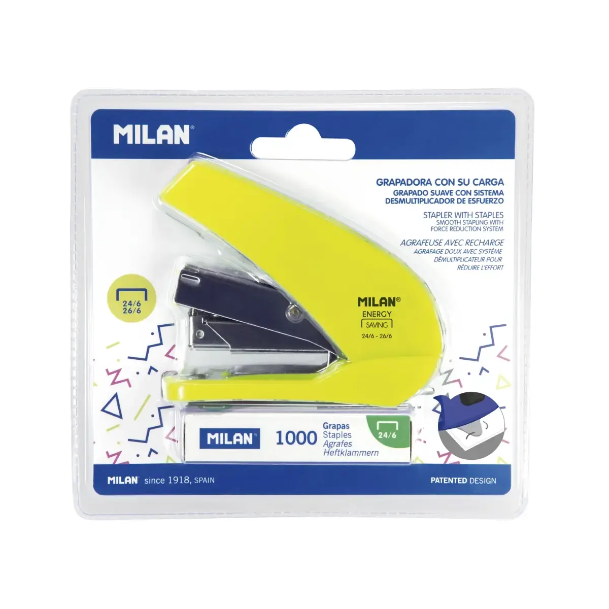 blister 'energy saving' compact zımba sarı, Acid serisi (incl.1000 zımba teli)