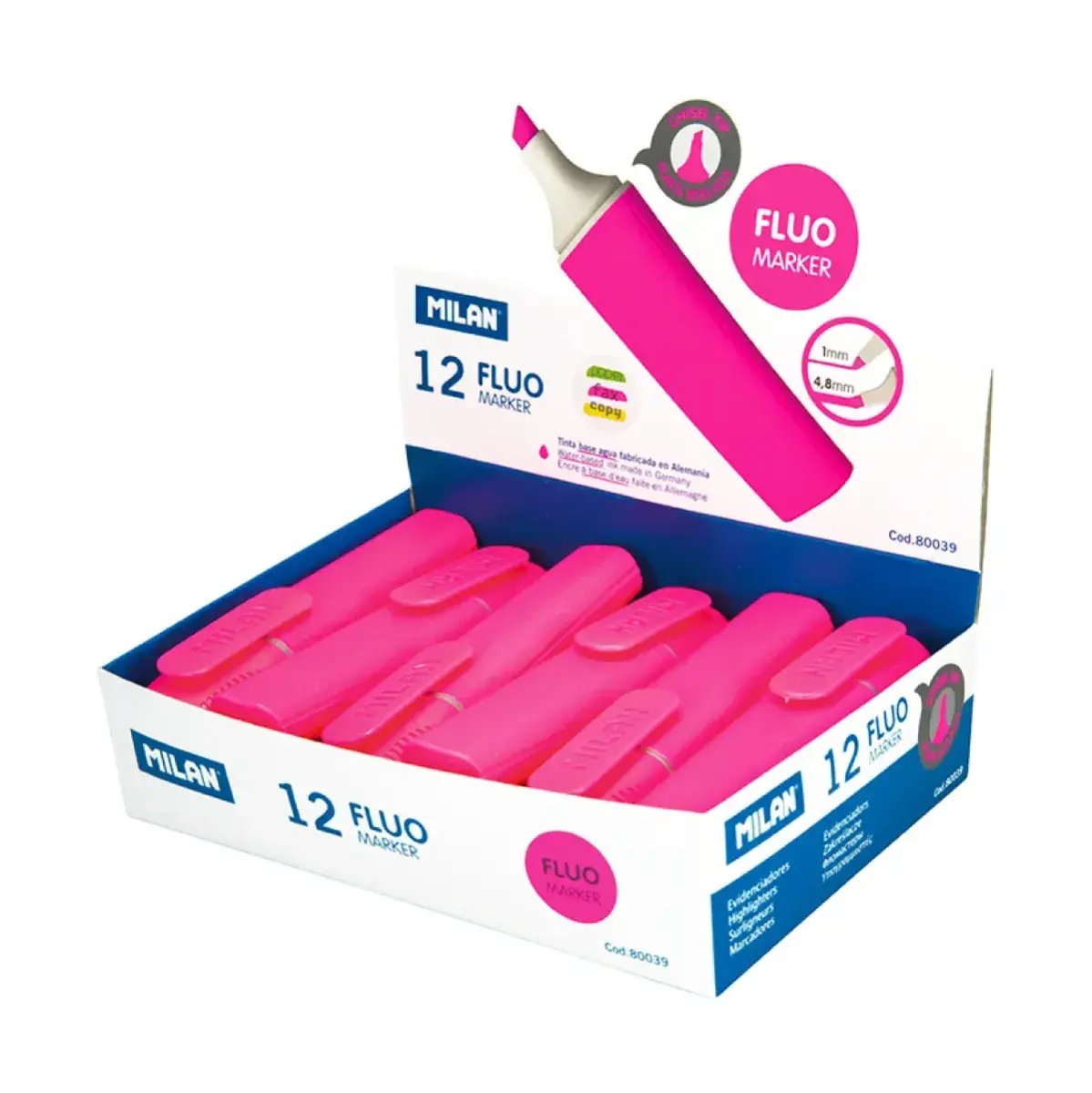 Teşhir kutusu 12 pembe Fluo highlighters