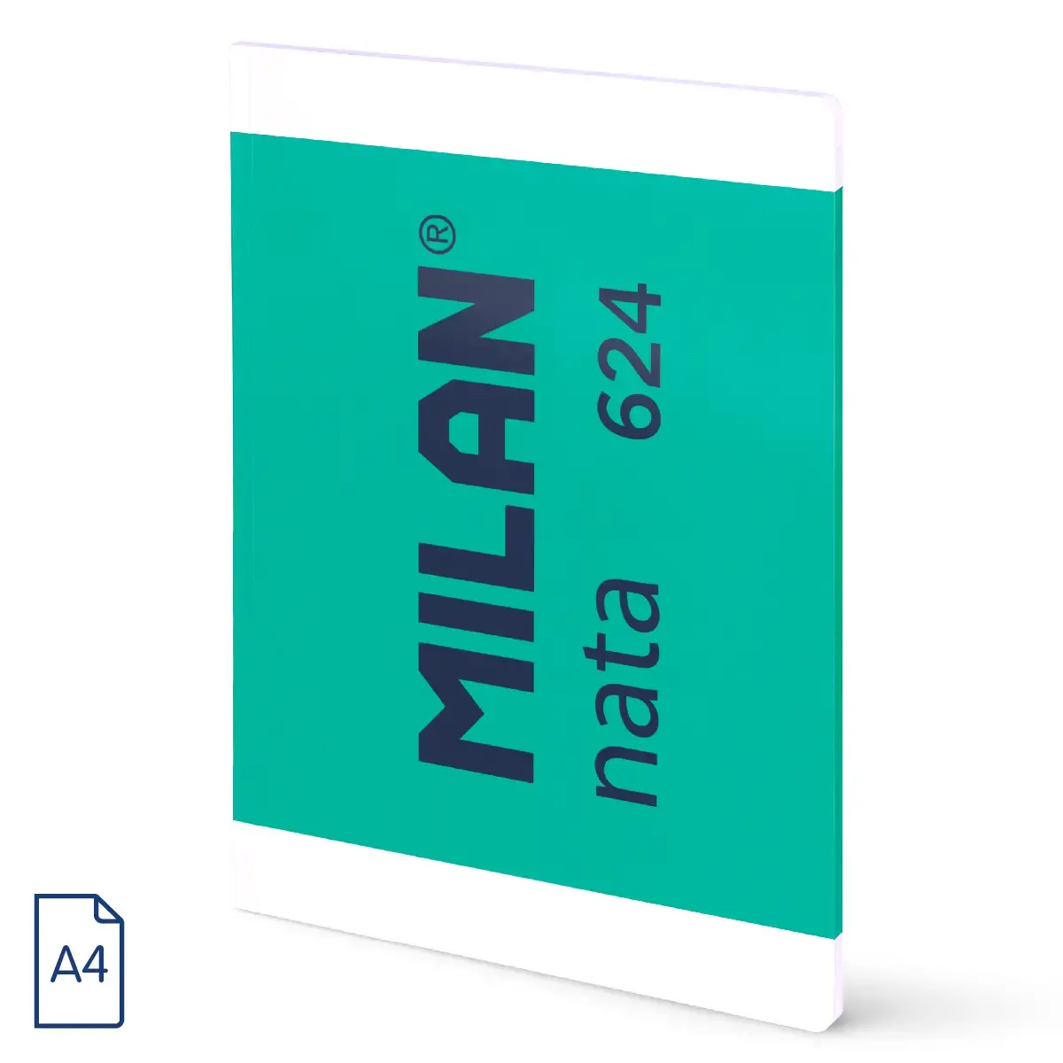 A4 Ciltli Defter, kareli kağıt, 48 yaprak 95 gr/m², MILAN nata® 624 1918 koleksiyonu, yeşil