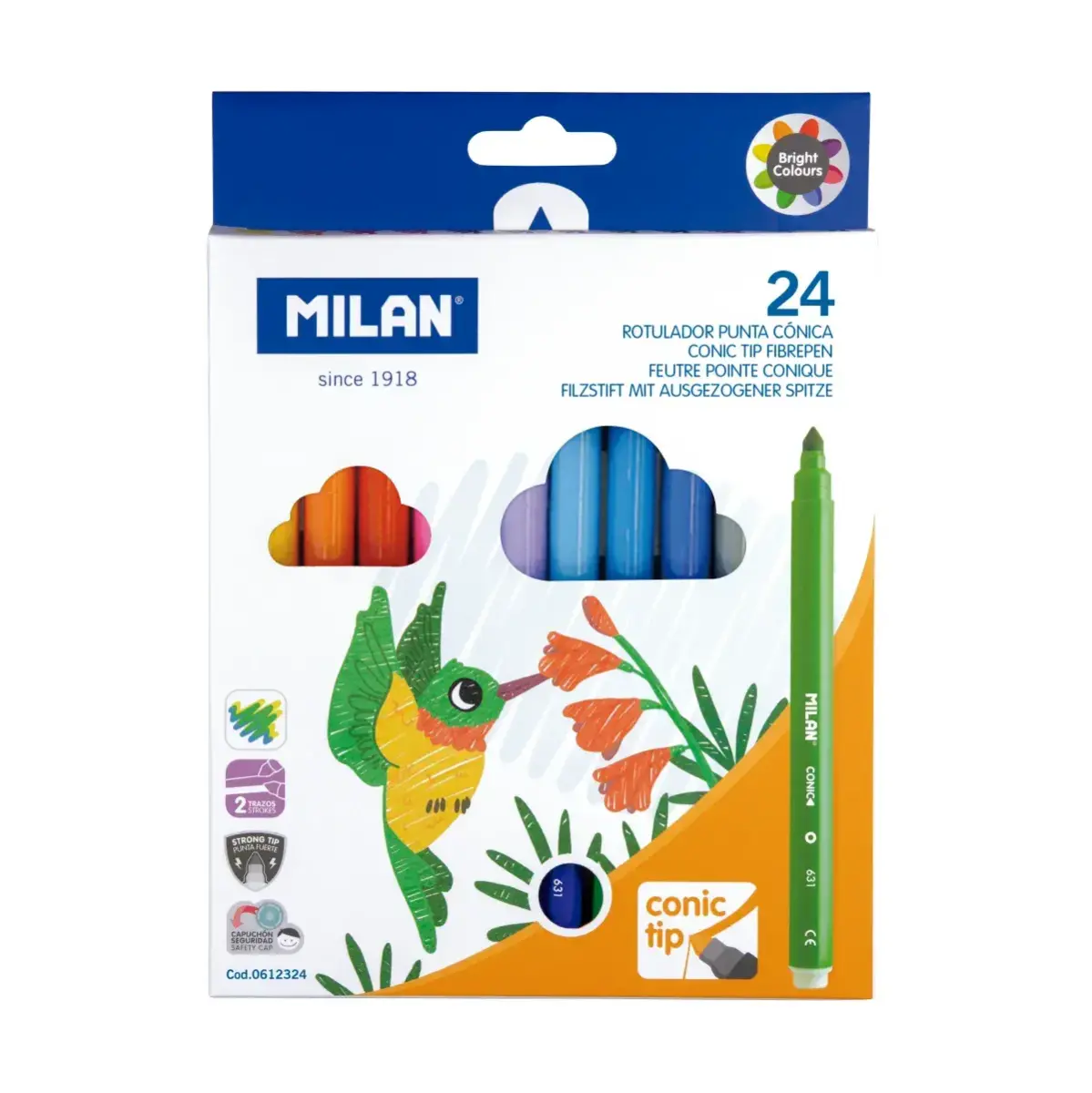Kutu 24 konik uçlu fiber uçlu kalem