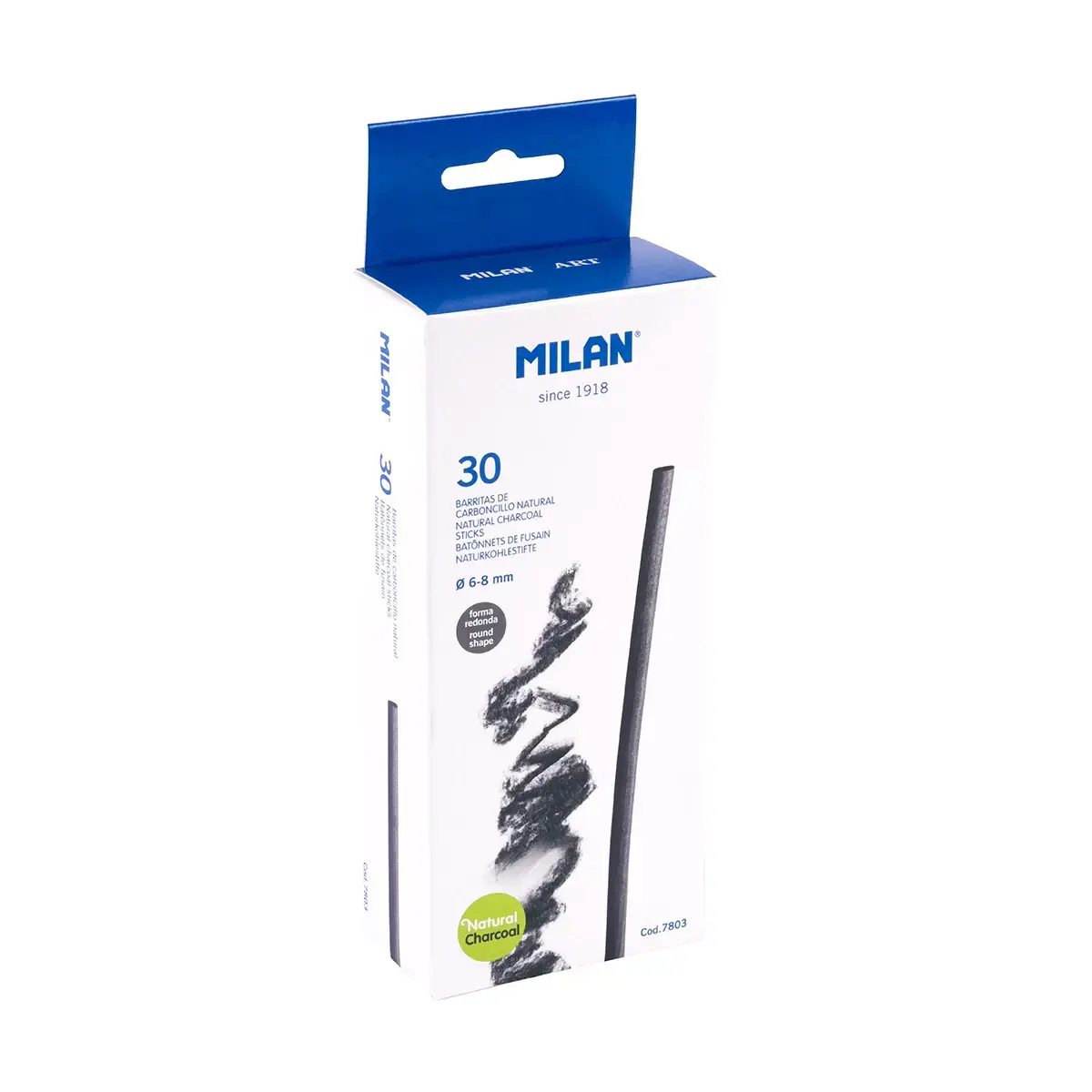 Kutu 30 kızılağaç kömür çubukları (silindirik Ø 6-8 mm)