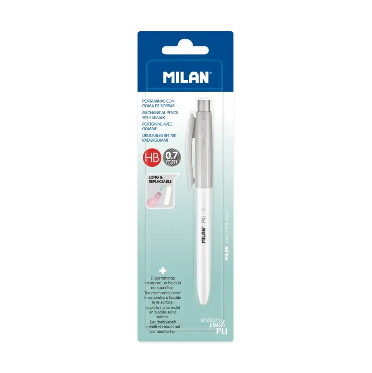 blister 1 PL1 0.7 mm gri mekanik kalem, + Edition serisi