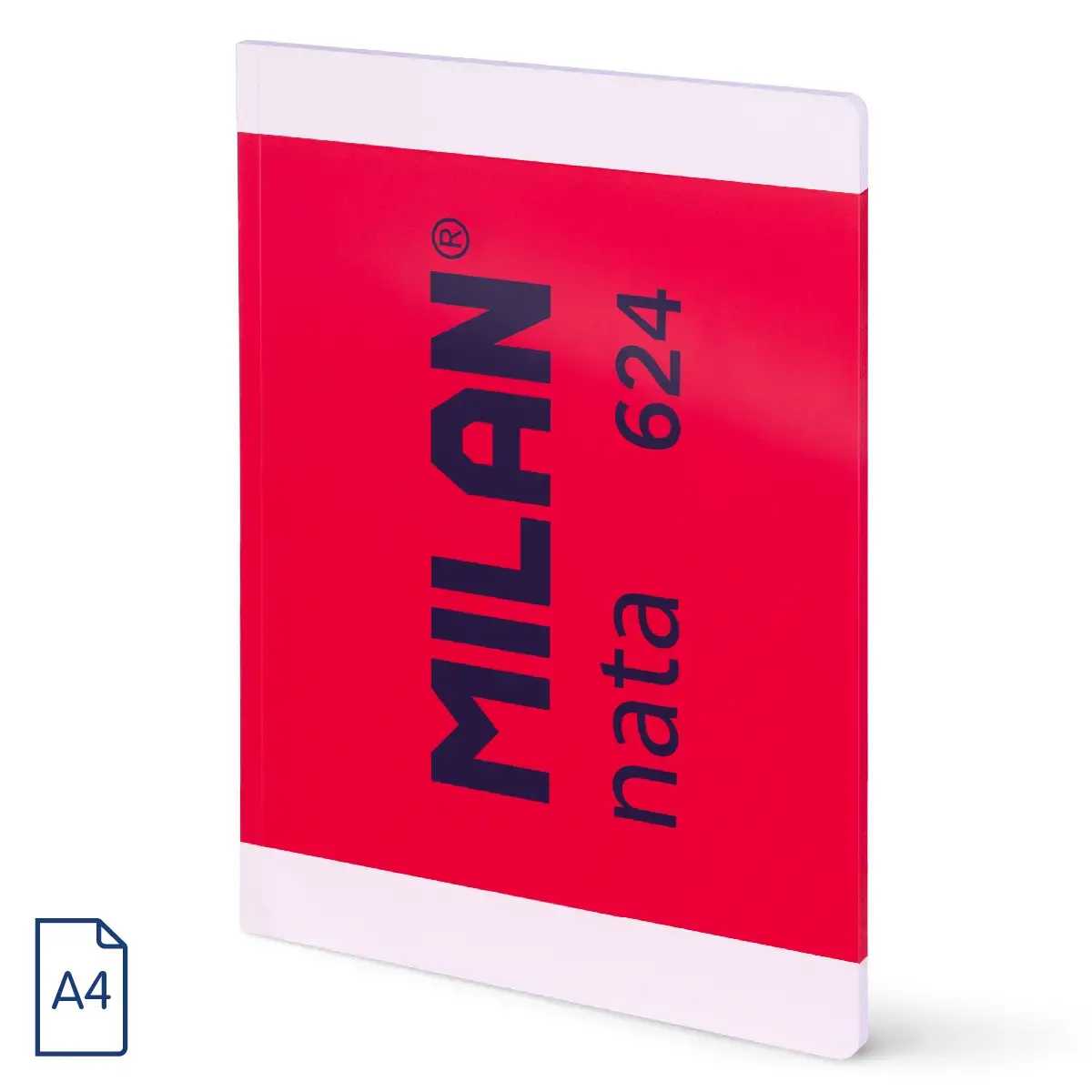 A4 Ciltli Defter, kareli kağıt, 48 yaprak 95 gr/m², MILAN nata® 624 1918 koleksiyonu, pembe