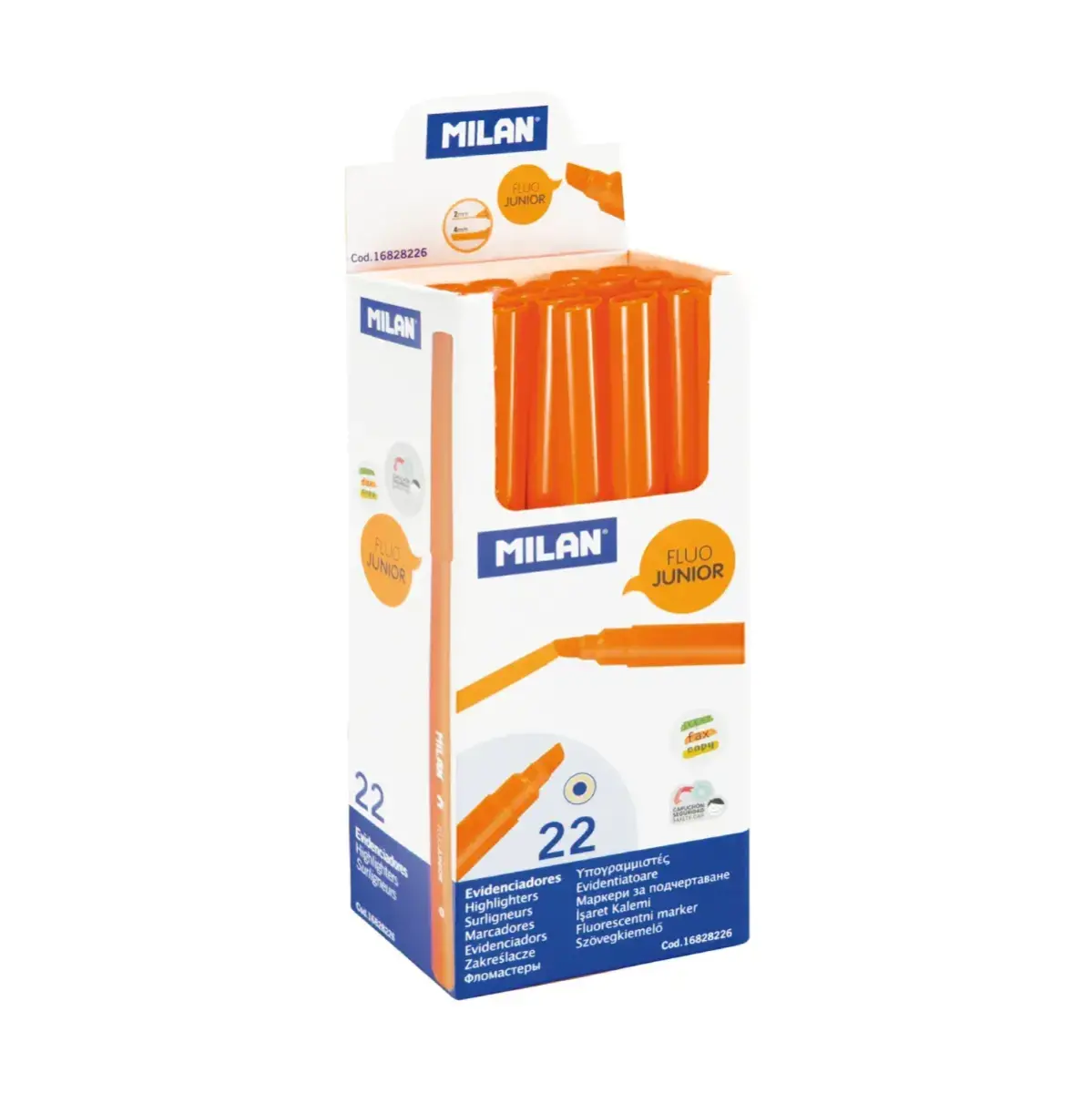 Teşhir kutusu 22 turuncu Junior highlighters