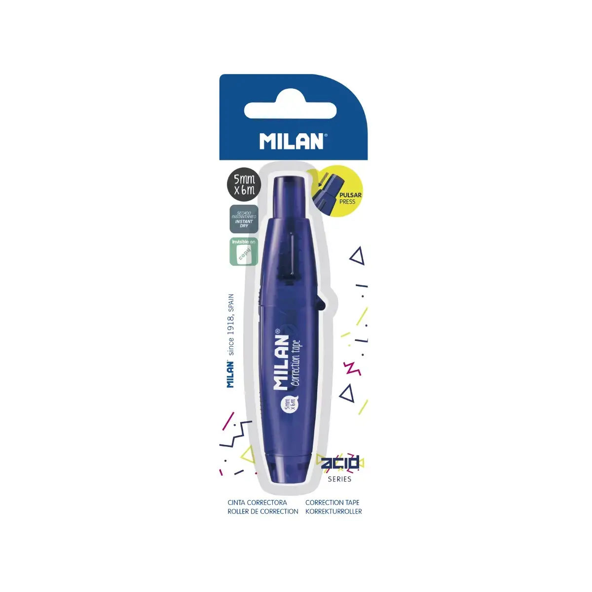 blister pusher düzeltme bandı 5 mm x 6 m Acid, mavi