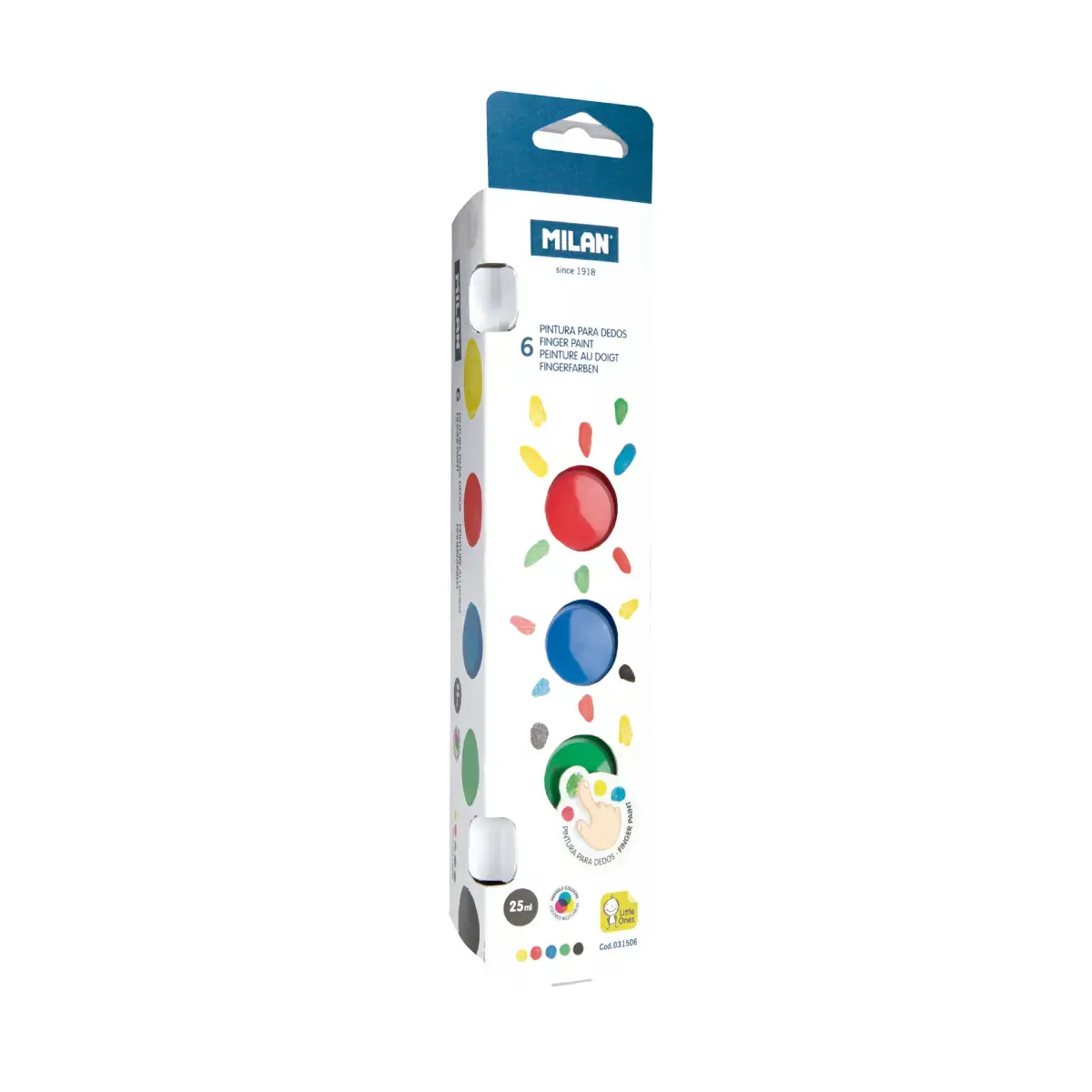 Kutu 6 pots basic renkler 25 ml parmak boyası