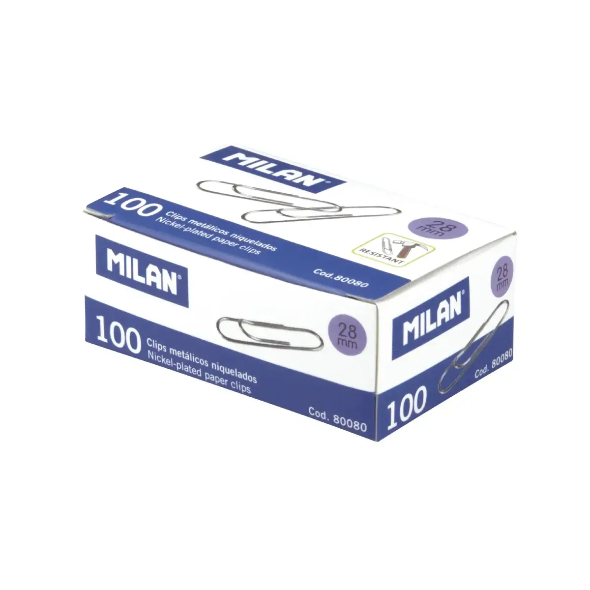 Kutu 100 nickel-plated ataş 28 mm