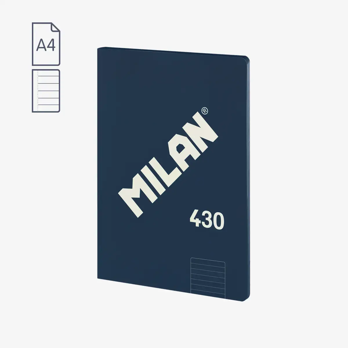 A4 Ciltli Defter, çizgili kağıt, 48 yaprak 95 gr/m², 430 1918 koleksiyonu, mavi