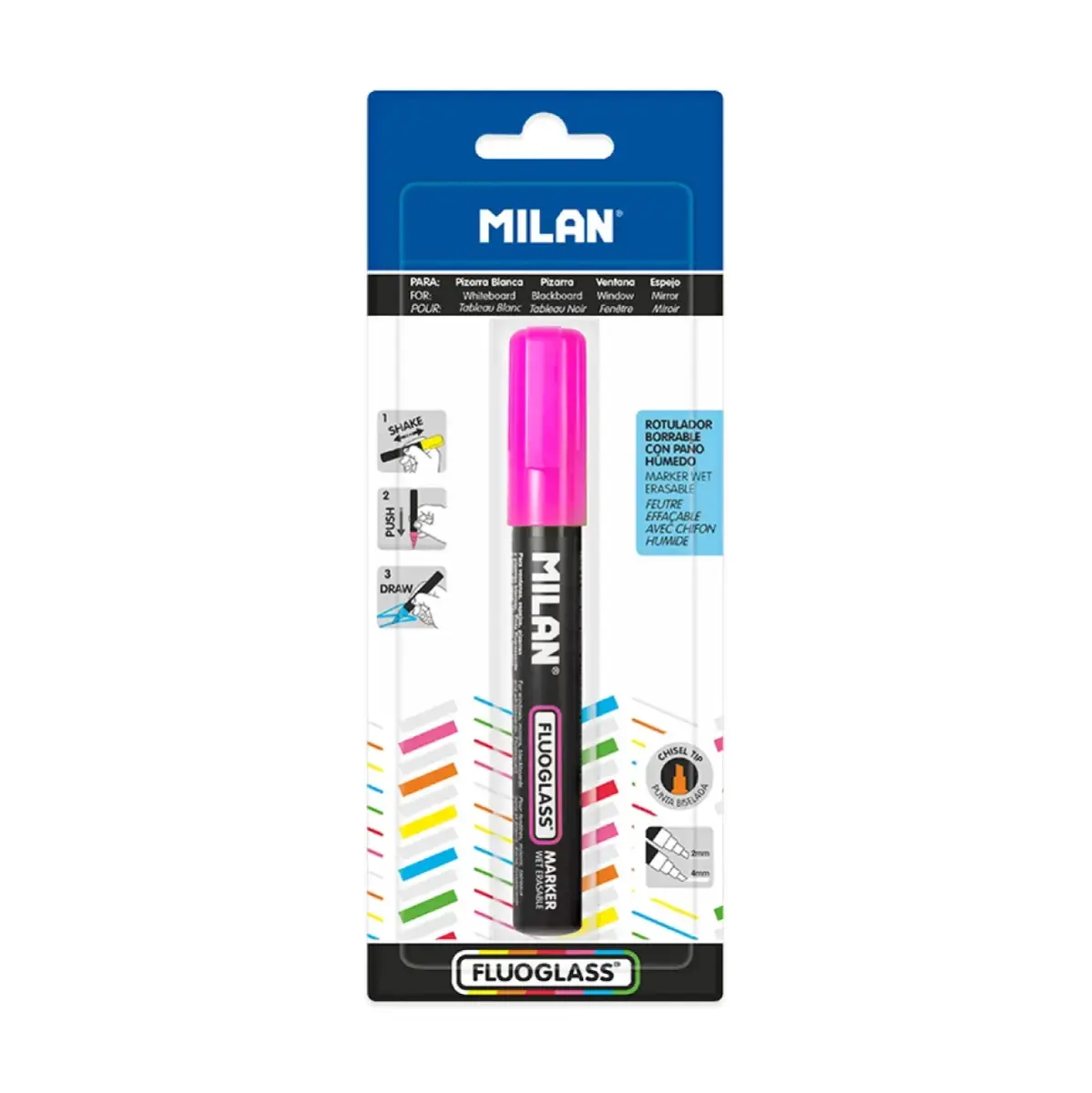 blister Fluoglass chisel tip 2 - 4 mm, pembe