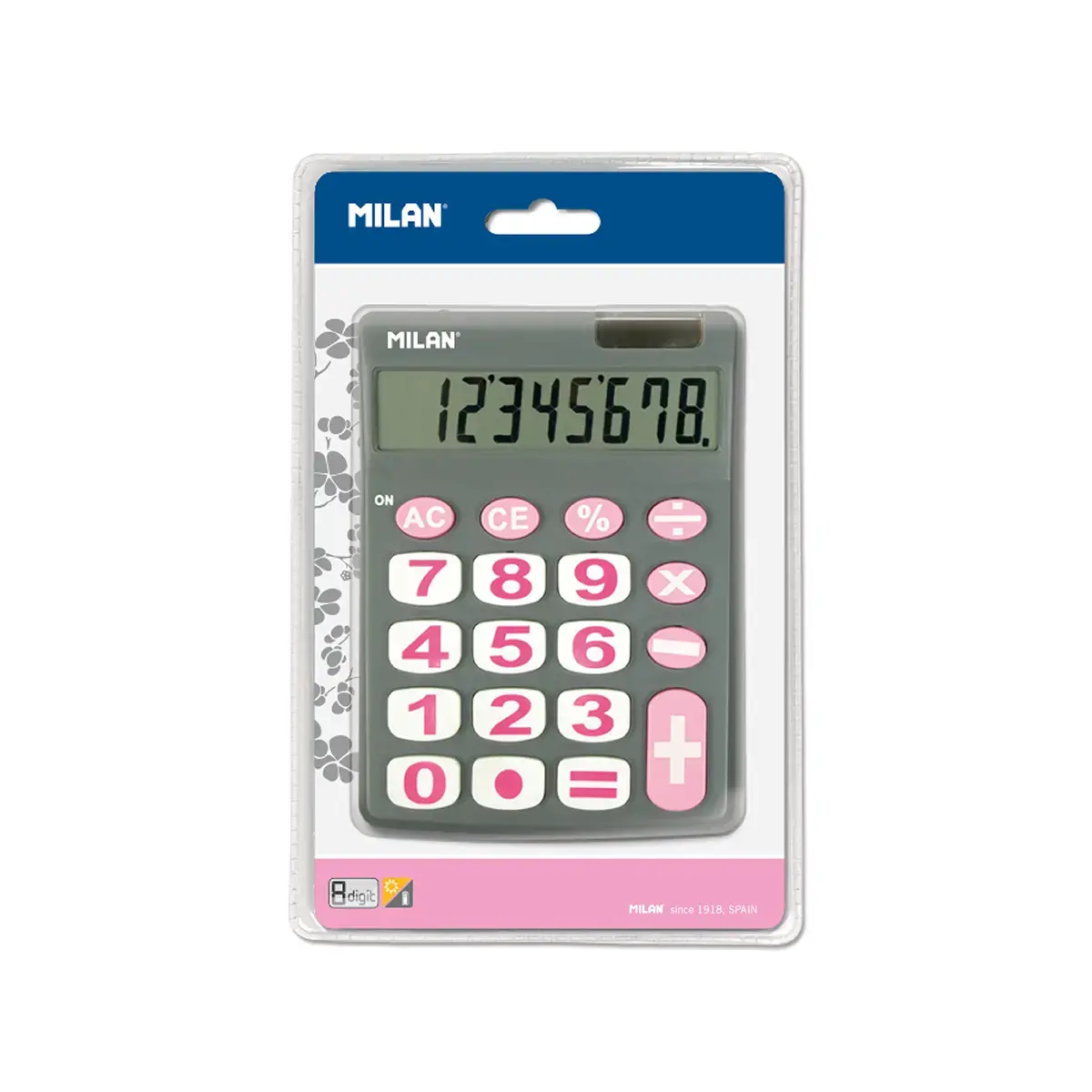 blister 8-digit hesap makinesi Büyük keys gri