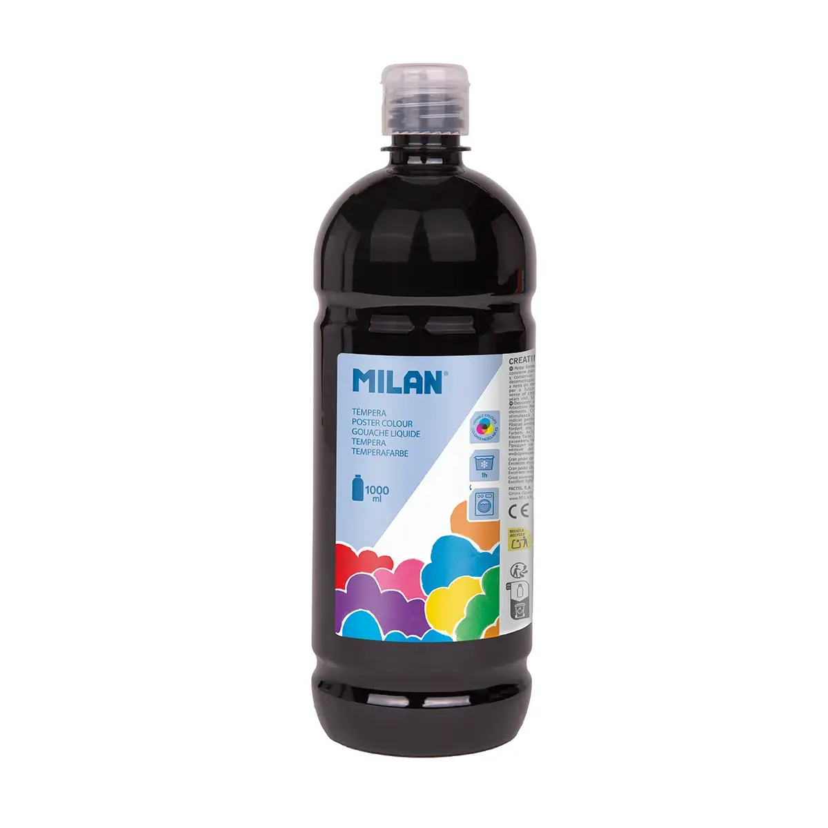 1000 ml şişe siyah poster boyası