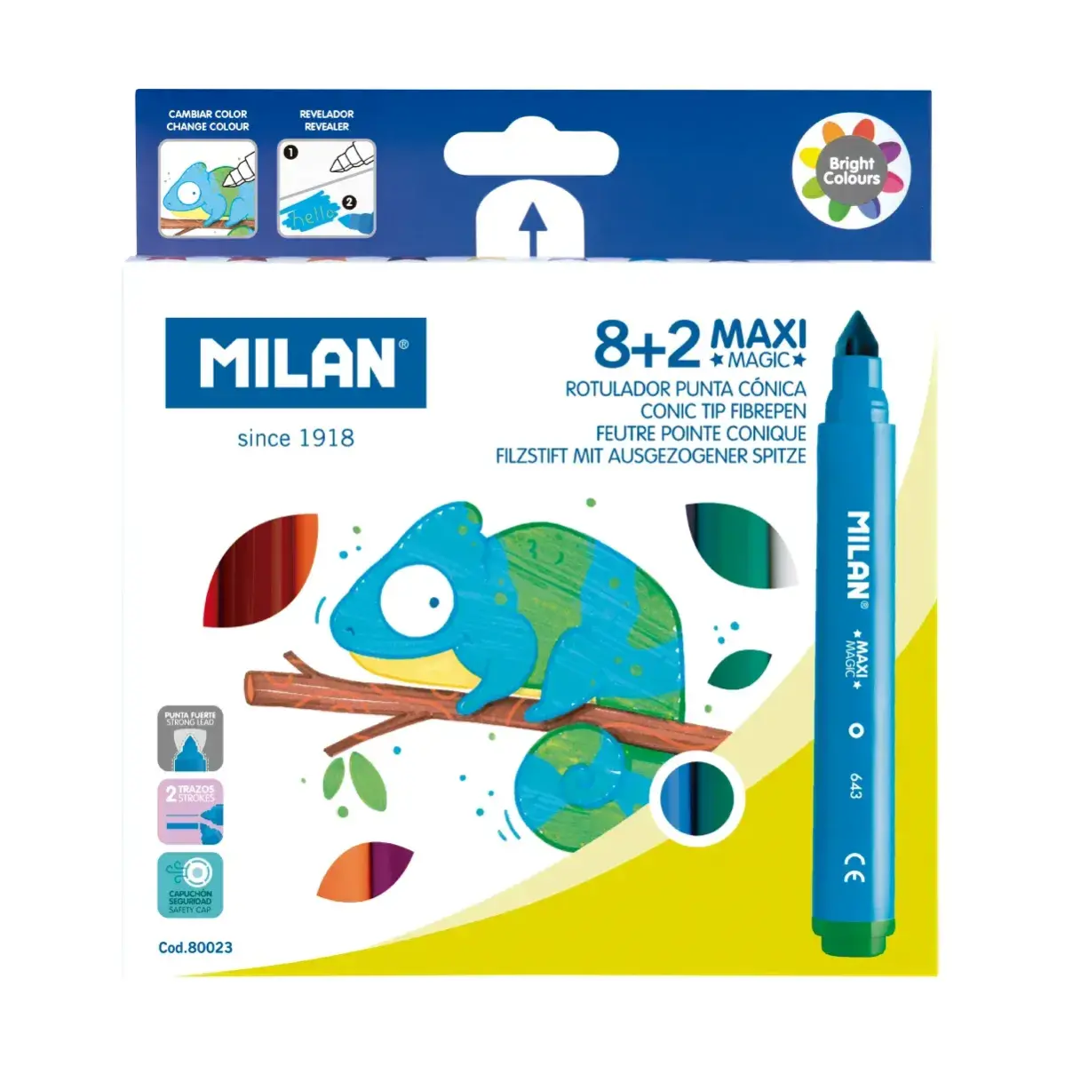 Kutu 8 MAXI Magic fiber uçlu kalem + 2 magic fiber uçlu kalem