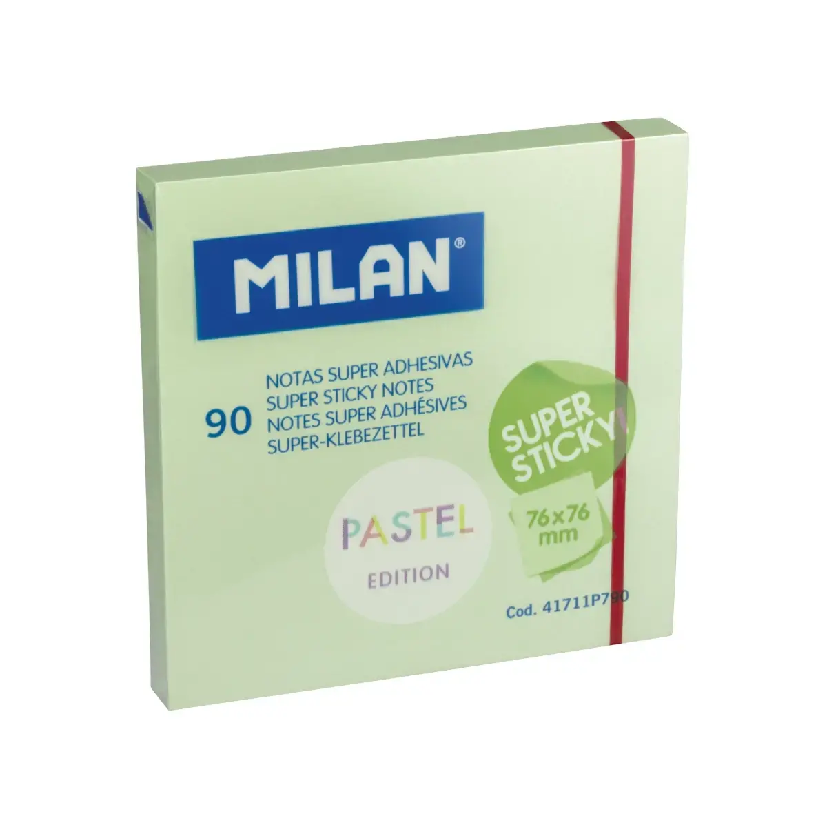 Blok 90 yeşil Pastel super yapışkanlı notlar 76 x 76 mm