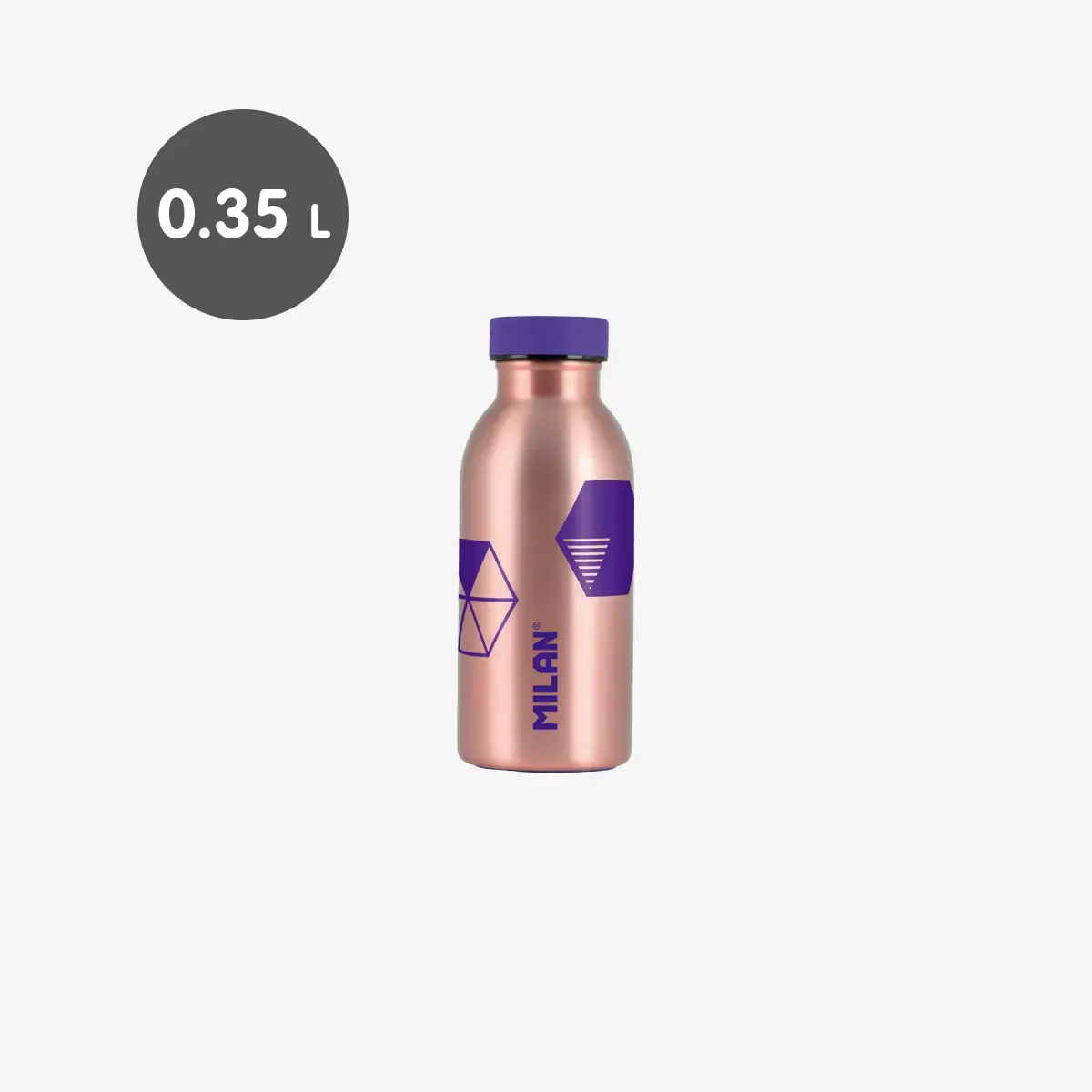 Paslanmaz çelik termal şişe 0.35 L Copper serisi, lila