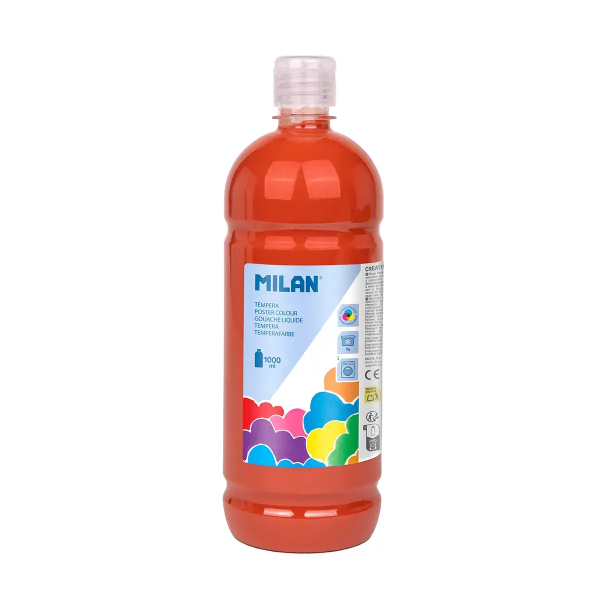 1000 ml şişe kahverengi poster boyası
