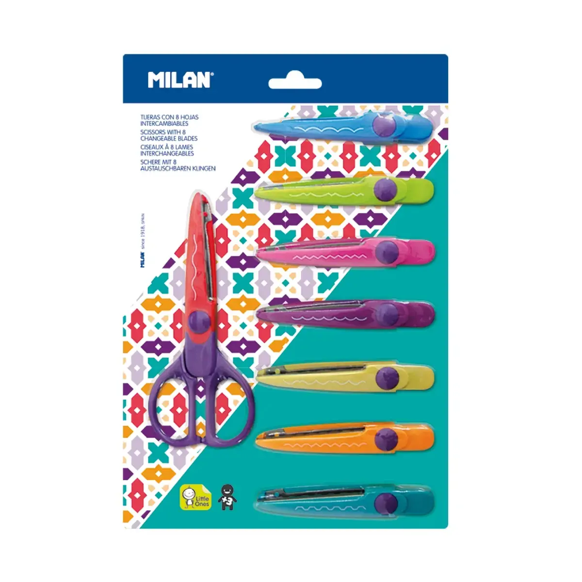 blister zig-zag makas ve 8 interchangeable blades