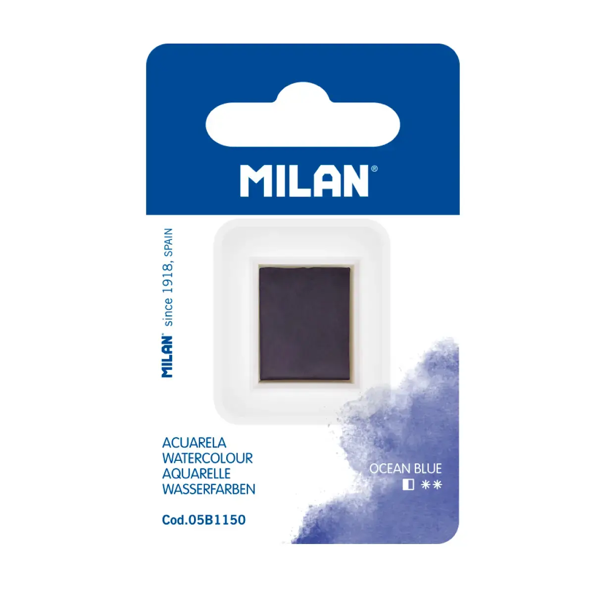 MILAN Art Suluboya Dolgusu (yarım tablet), okyanus mavisi