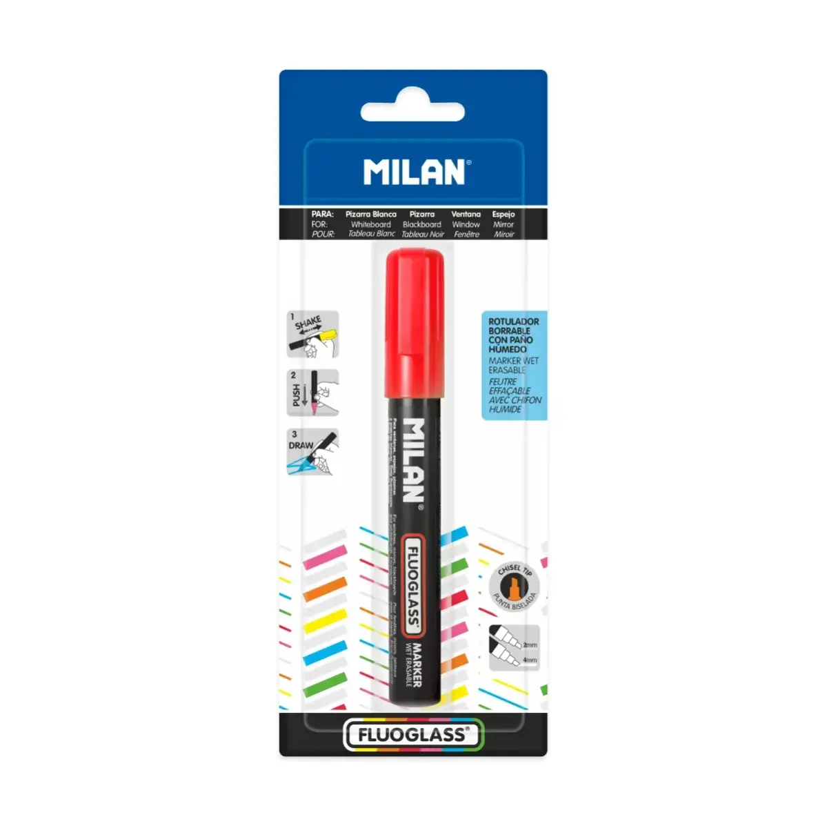 blister Fluoglass chisel tip 2 - 4 mm, kırmızı