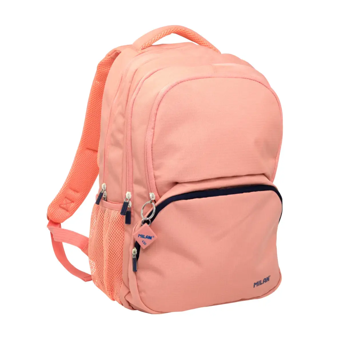 4 fermuarlı okul sırt çantası (25 L) 430 1918 koleksiyonu, pembe