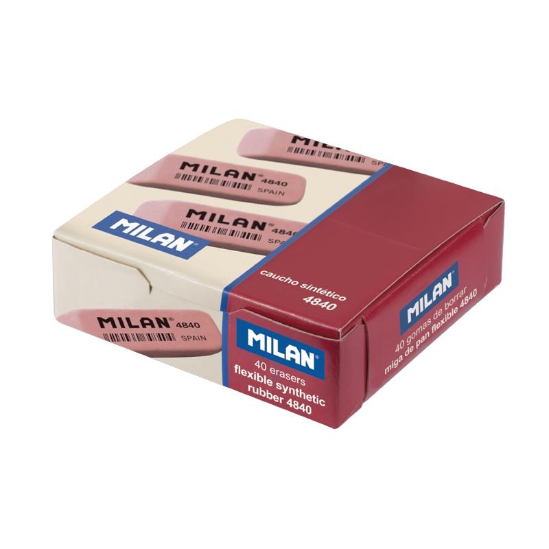 Kutu 40 bevelled esnek yumuşak sentetik kauçuk silgi 4840, pembe