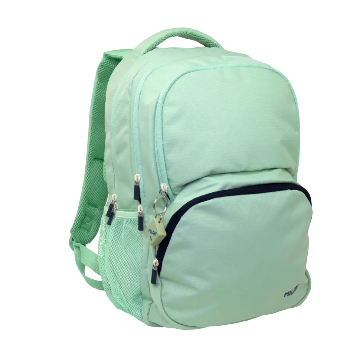 4 fermuarlı okul sırt çantası (25 L) 430 1918 koleksiyonu, yeşil