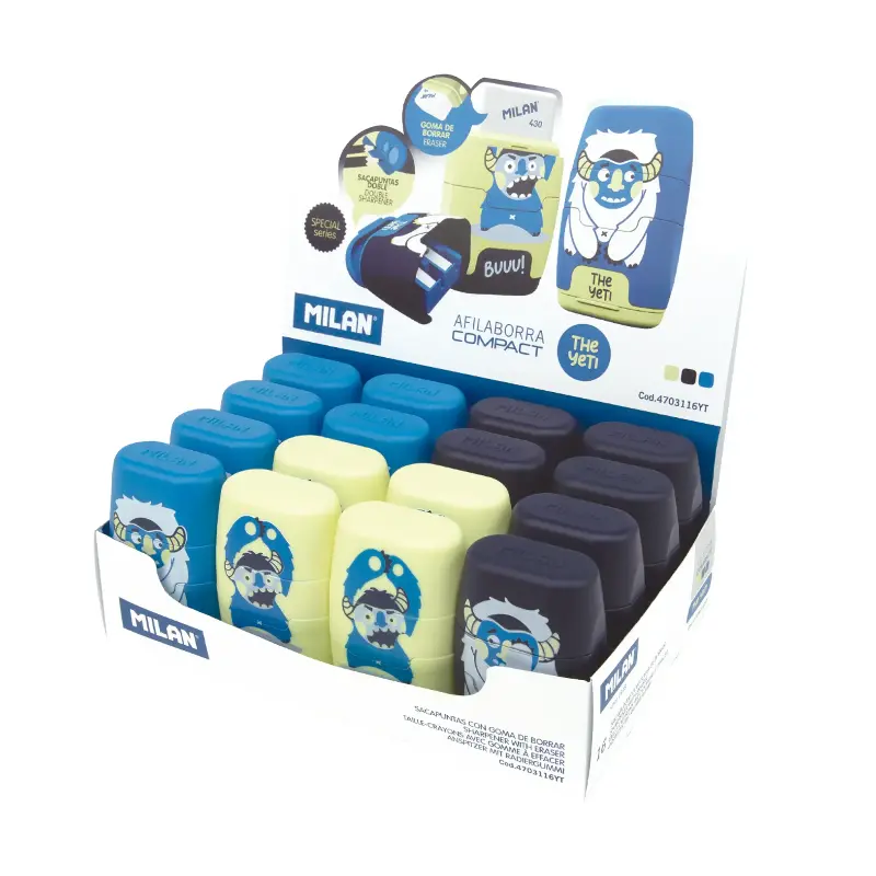 Osama OW 12016 Erasers Display Stand - 20 Piece Set Of White Block Erasers, Individually Wrapped - View #4