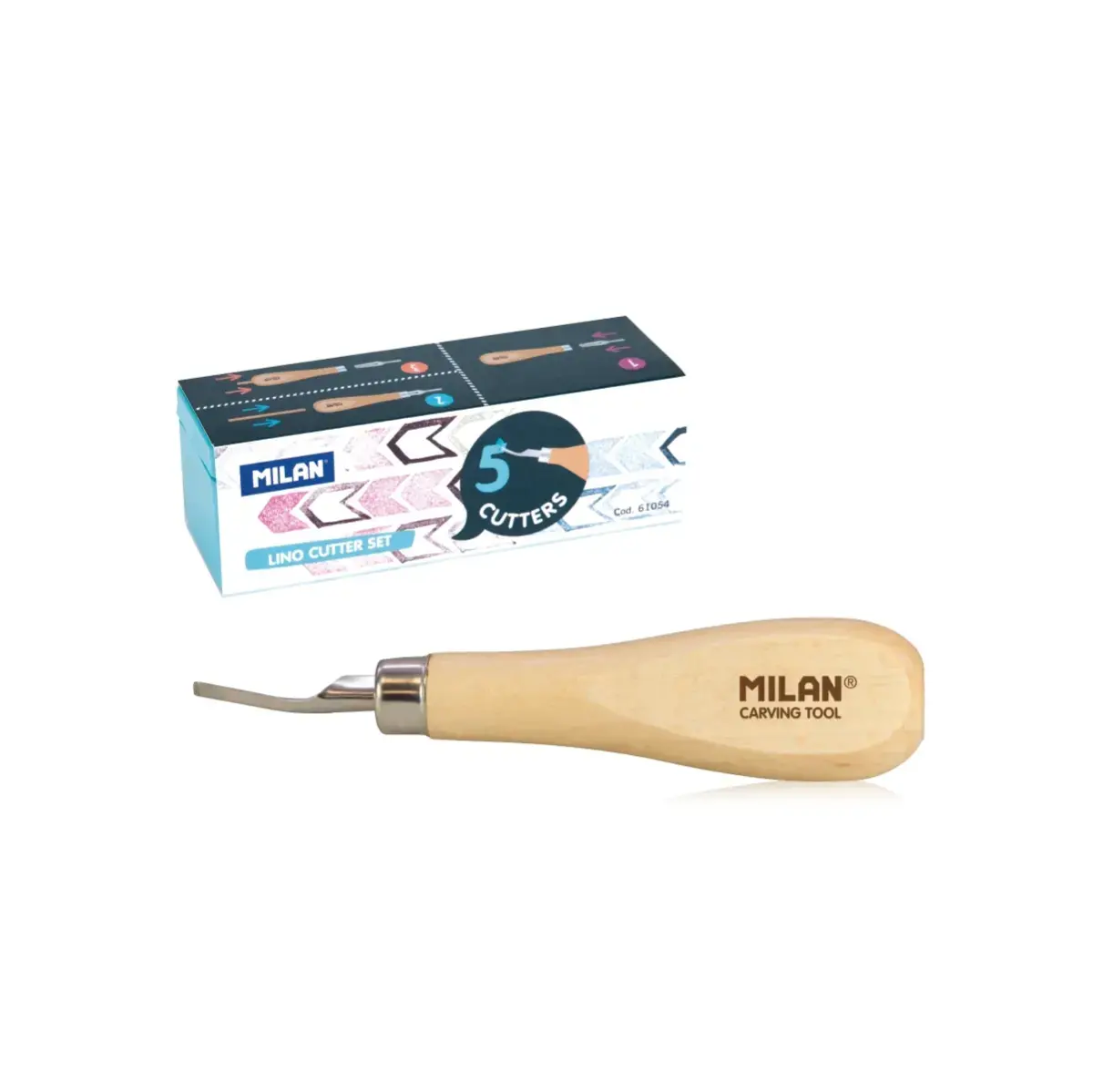 Lino maket bıçağı set ve 5 blades için carving