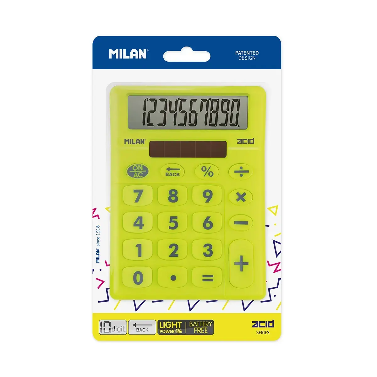 blister 10-digit masa üstü hesap makinesi Acid, sarı