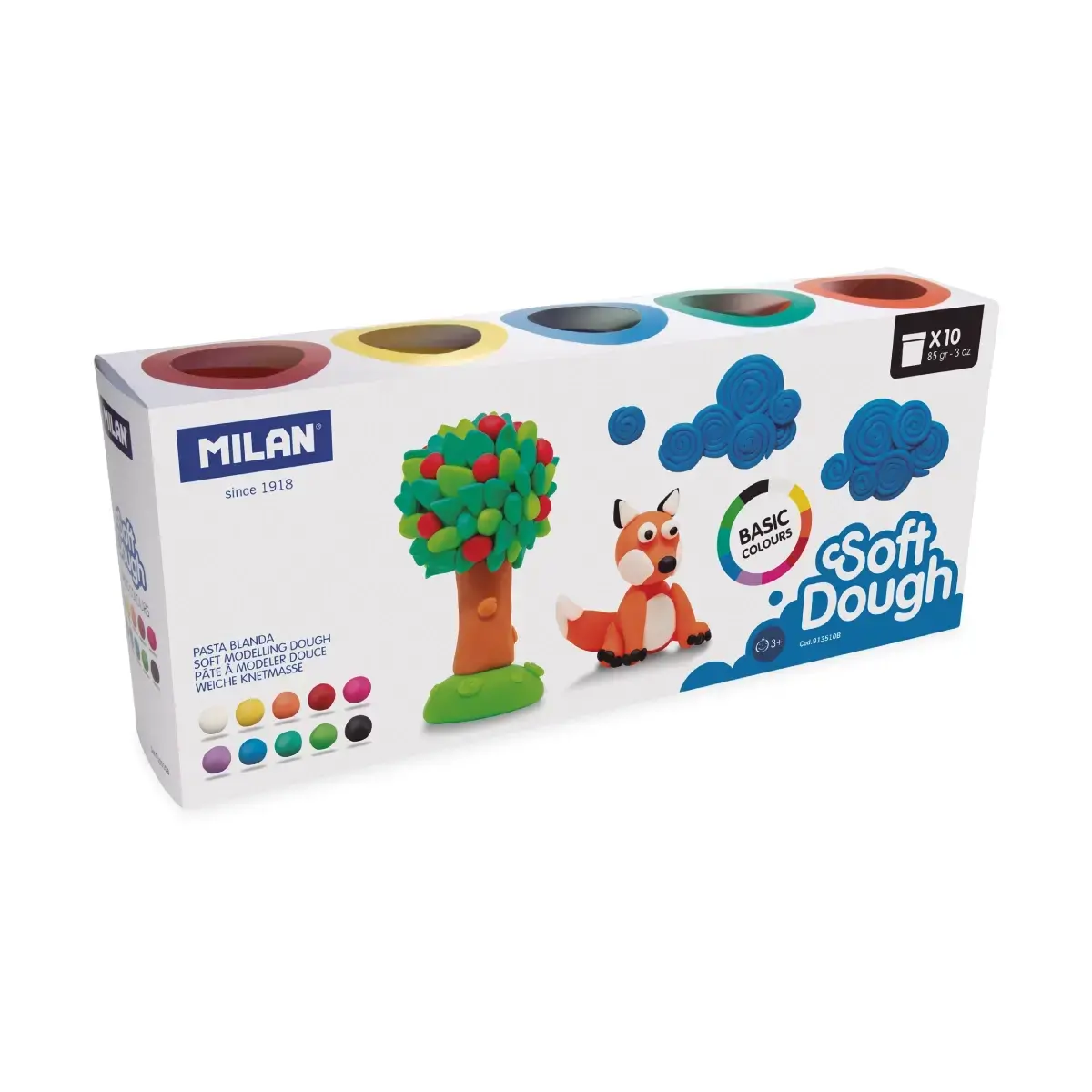 Kutu 10 kavanoz 85 g Basic yumuşak hamur