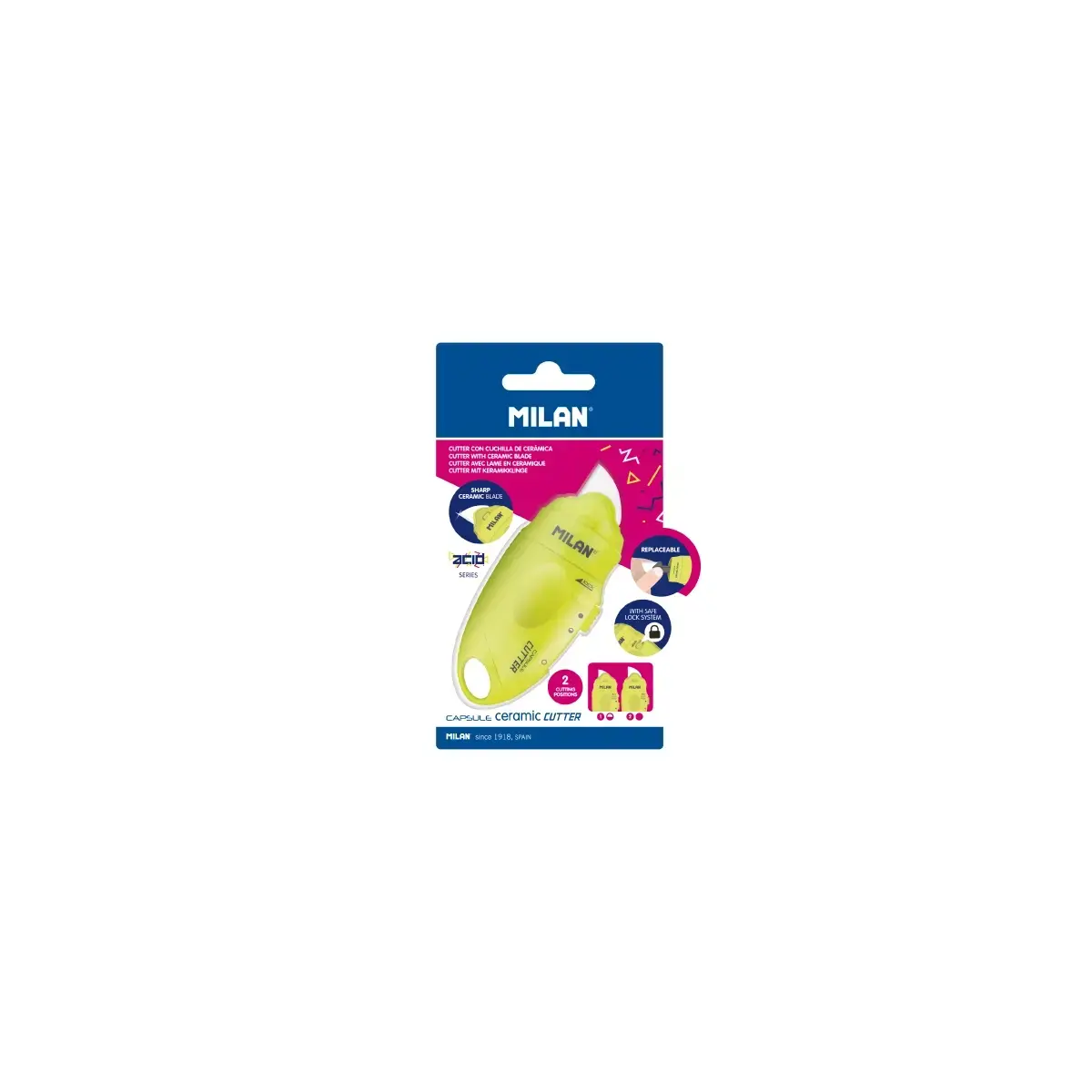 blister CAPSULE ceramic blade maket bıçağı Acid serisi, sarı