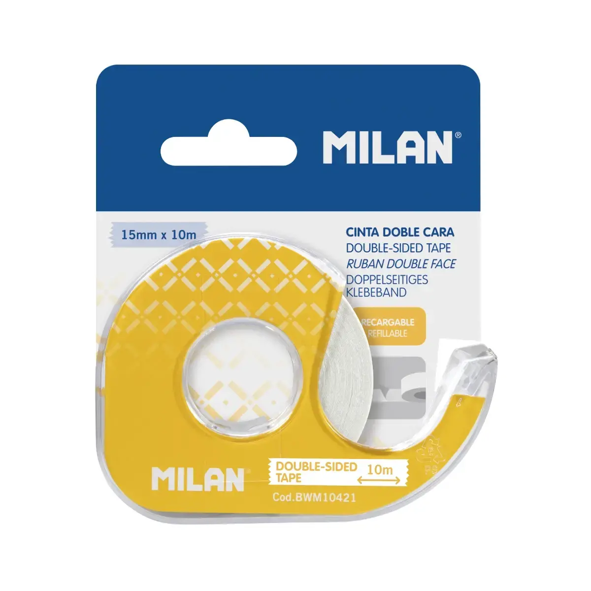 Çift Taraflı Yapışkanlı Bant 15 mm x 10 m (Blister Dispenser)