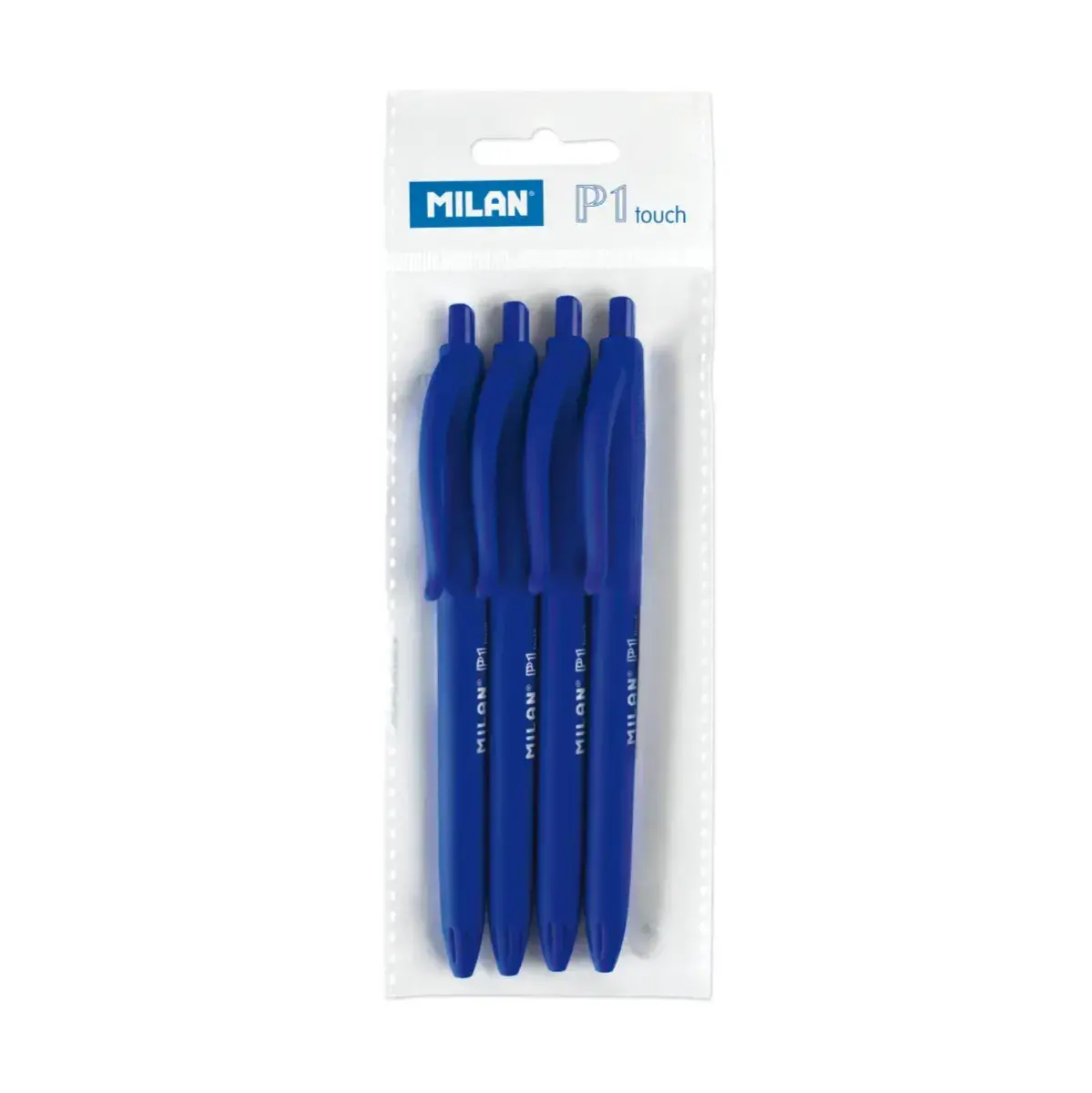 Hanger Çanta, 4 mavi P1 touch tükenmez kalem