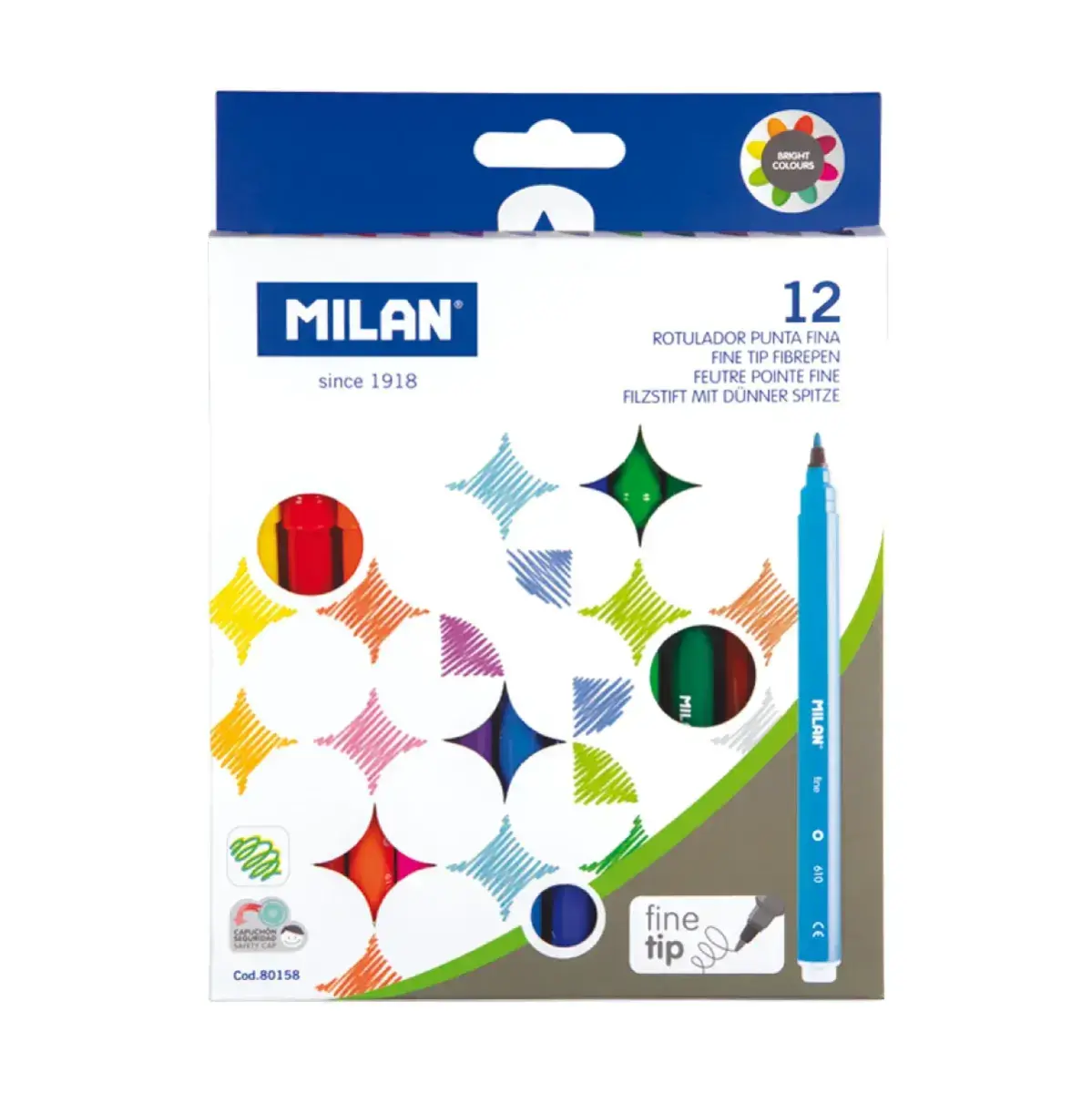 Kutu 12 fine tip fiber uçlu kalem (165 mm length)