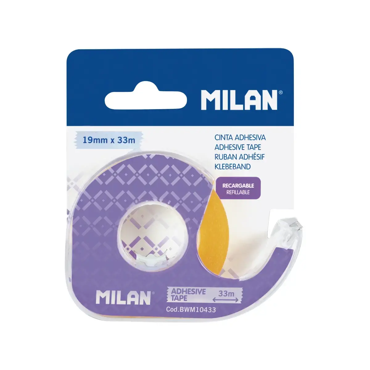 Yapışkanlı Bant (Şeffaf Açık Sarı) 19 mm x 33 m (Blister Dispenser)