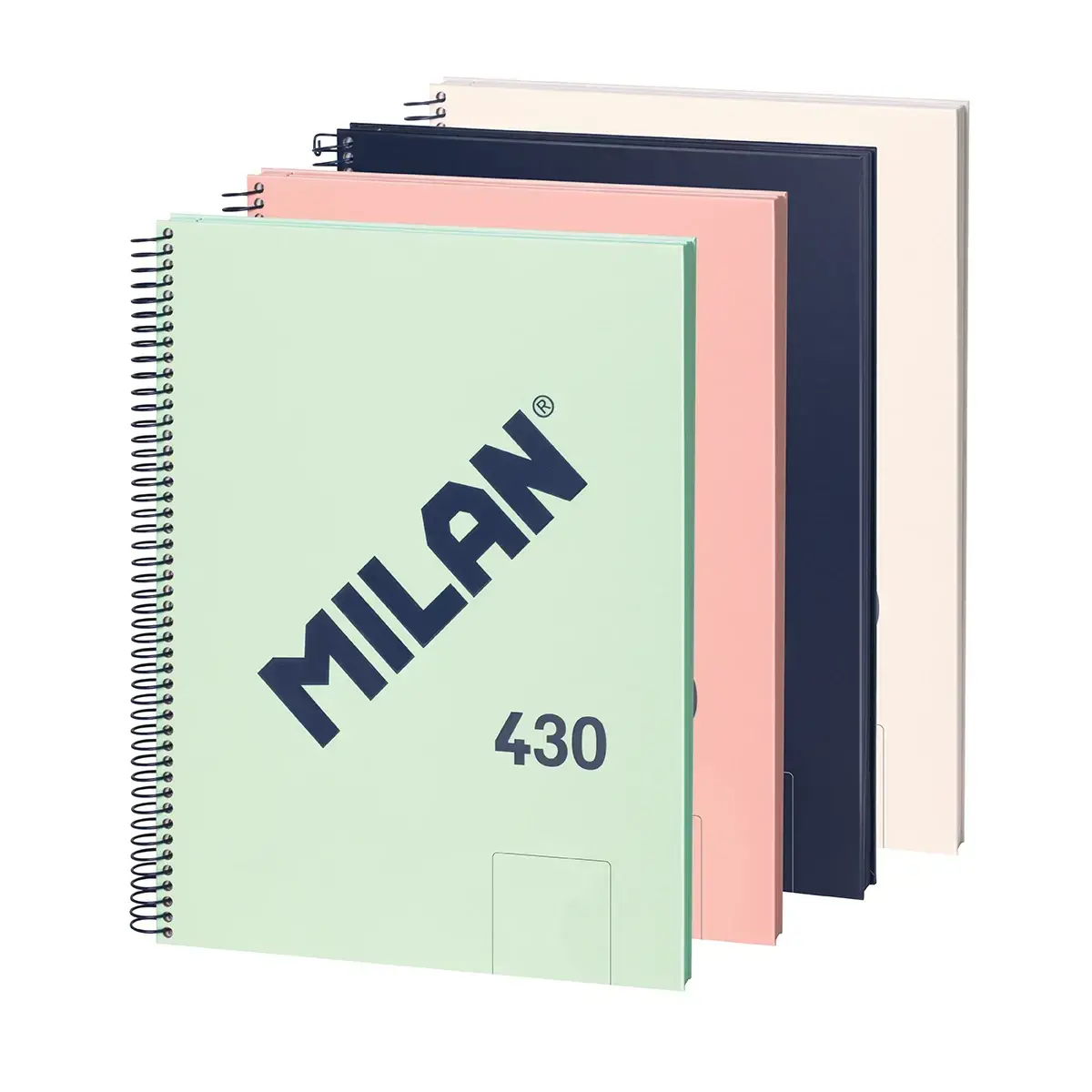 4'lü A4 Telli Defter sert kapaklı, düz kağıt, 80 yaprak 95 gr/m², 430 1918 koleksiyonu