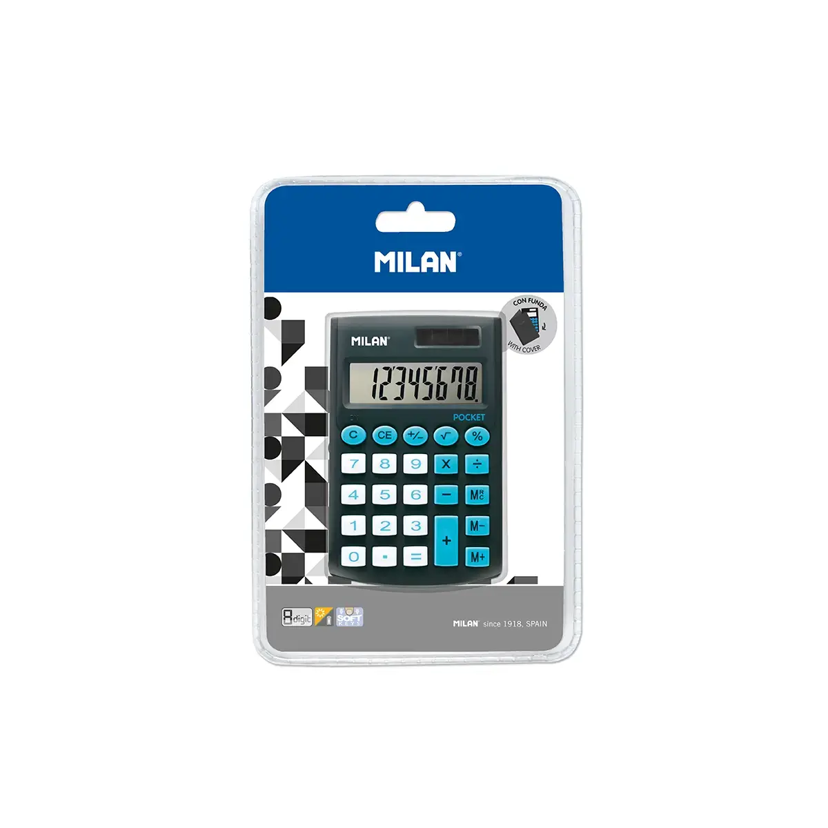 blister siyah 8-digit cep hesap makinesi, ve cover
