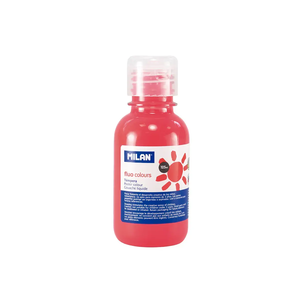 125 ml şişe fluo coral poster boyası