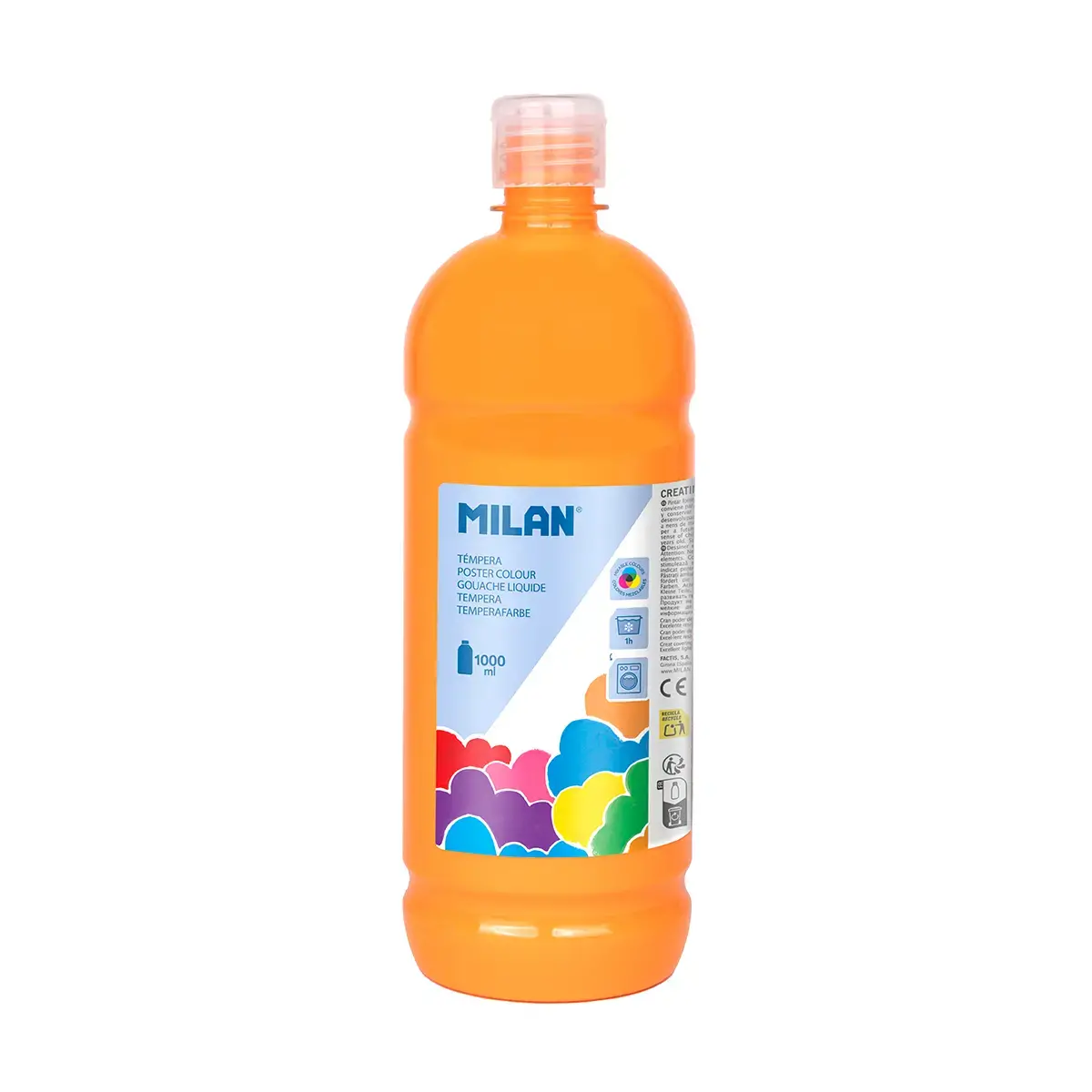 1000 ml şişe turuncu poster boyası