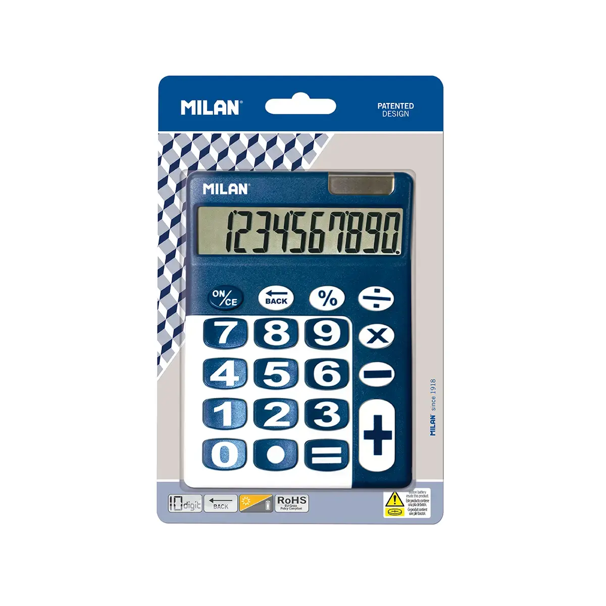blister 10-digit hesap makinesi Büyük keys mavi