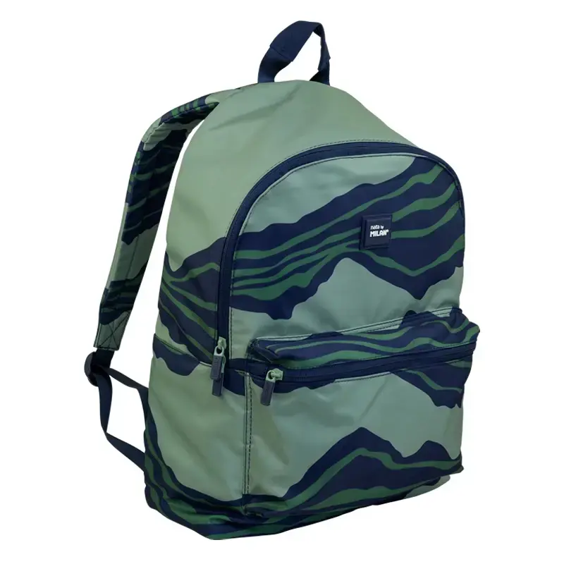 Classic okul sırt çantası 2 zips Melt yeşil (20 L)