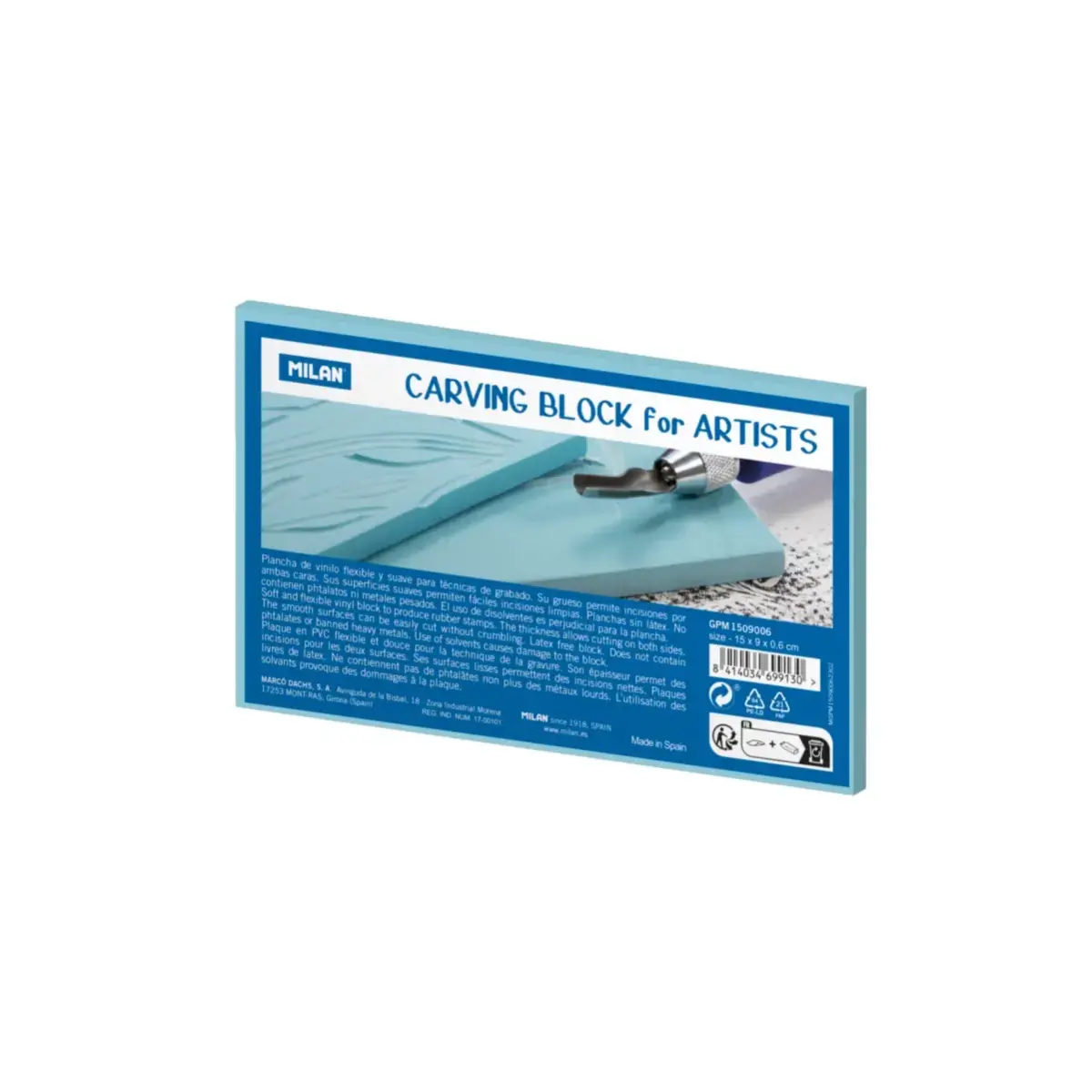 oyma bloğu için Artists gravür plakası, Orta Boy 15 x 9 x 0.6 cm