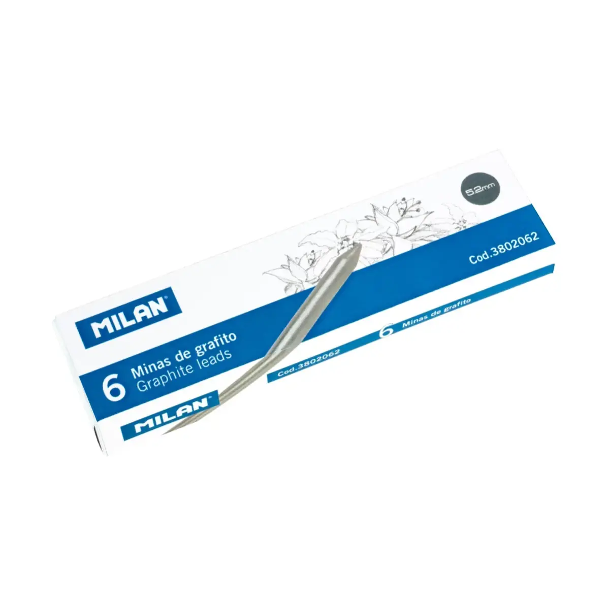 Caja 6 minas de recambio de grafito 5,2 mm B