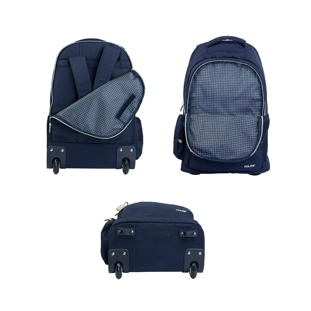 6-zip wheeled backpack (25 L) 430 since 1918 collection, navy blue