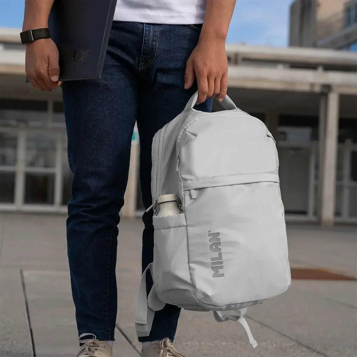 Backpack 5 zipped compartments (25L) Shadow collection grey