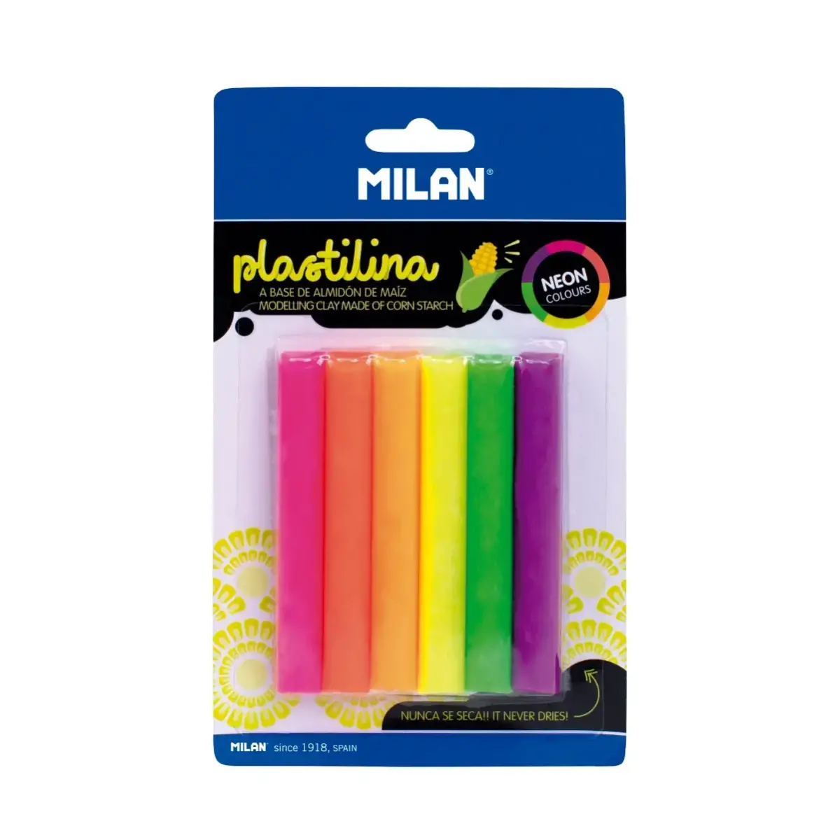 blister 6 modelleme kili çubukları in Neon renkler (70 g)