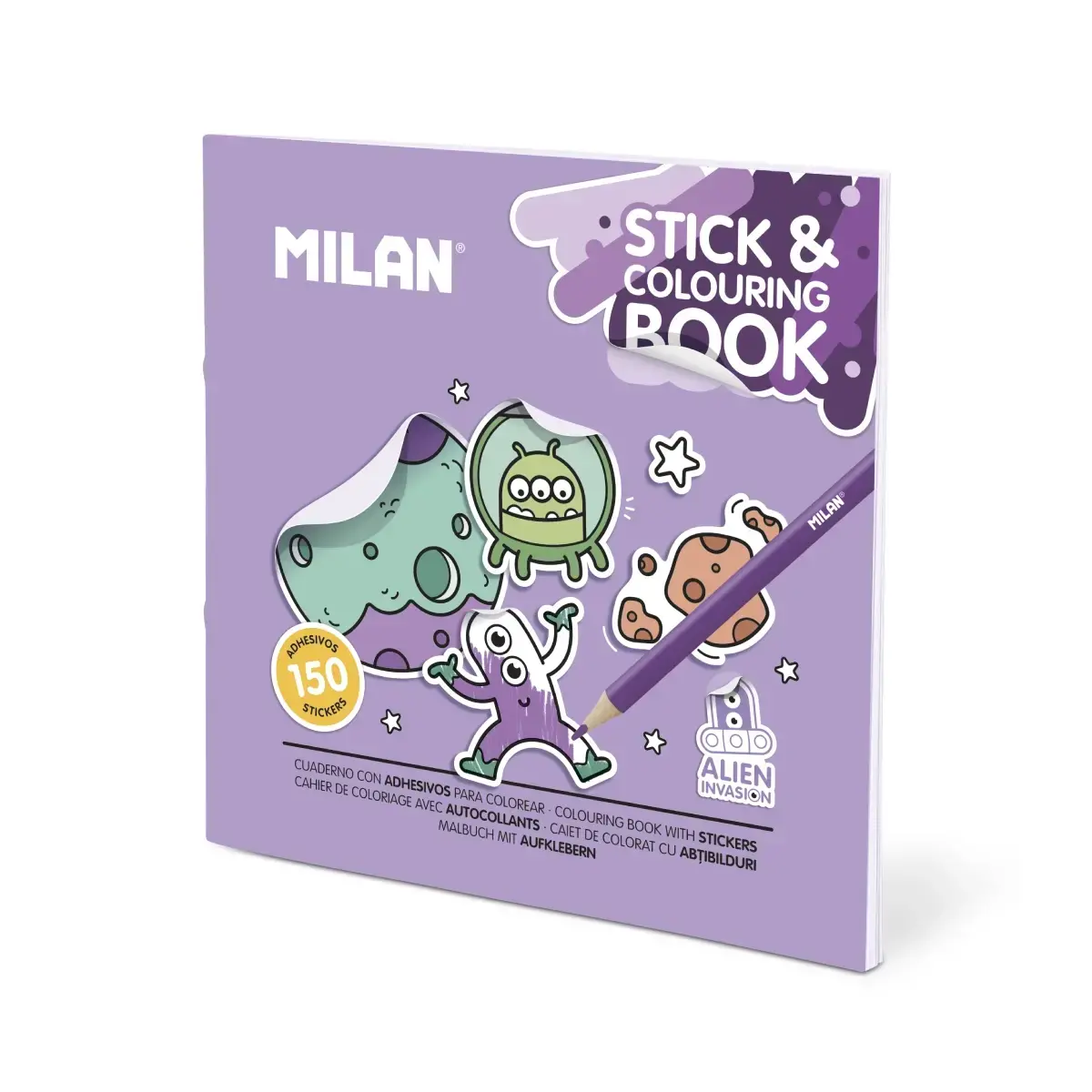 Colouring book ve stickers 'Alien Invasion'