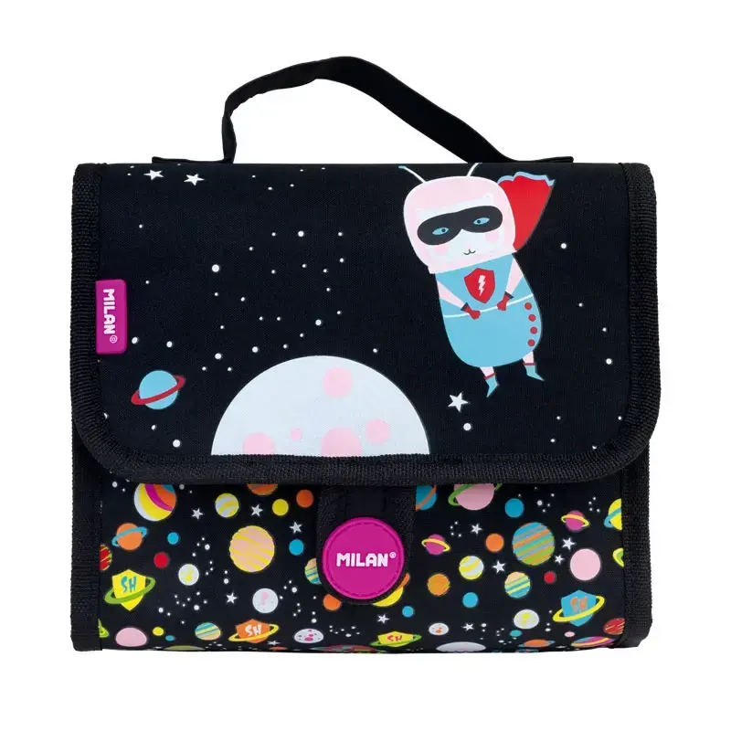 Taşıma Kutusu 2 dolu kalemlik Super Heroes Space, siyah