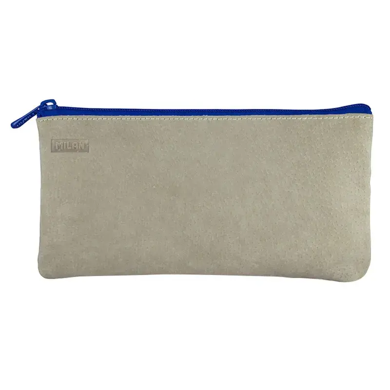3-Cepli kalemlik Leather, mavi